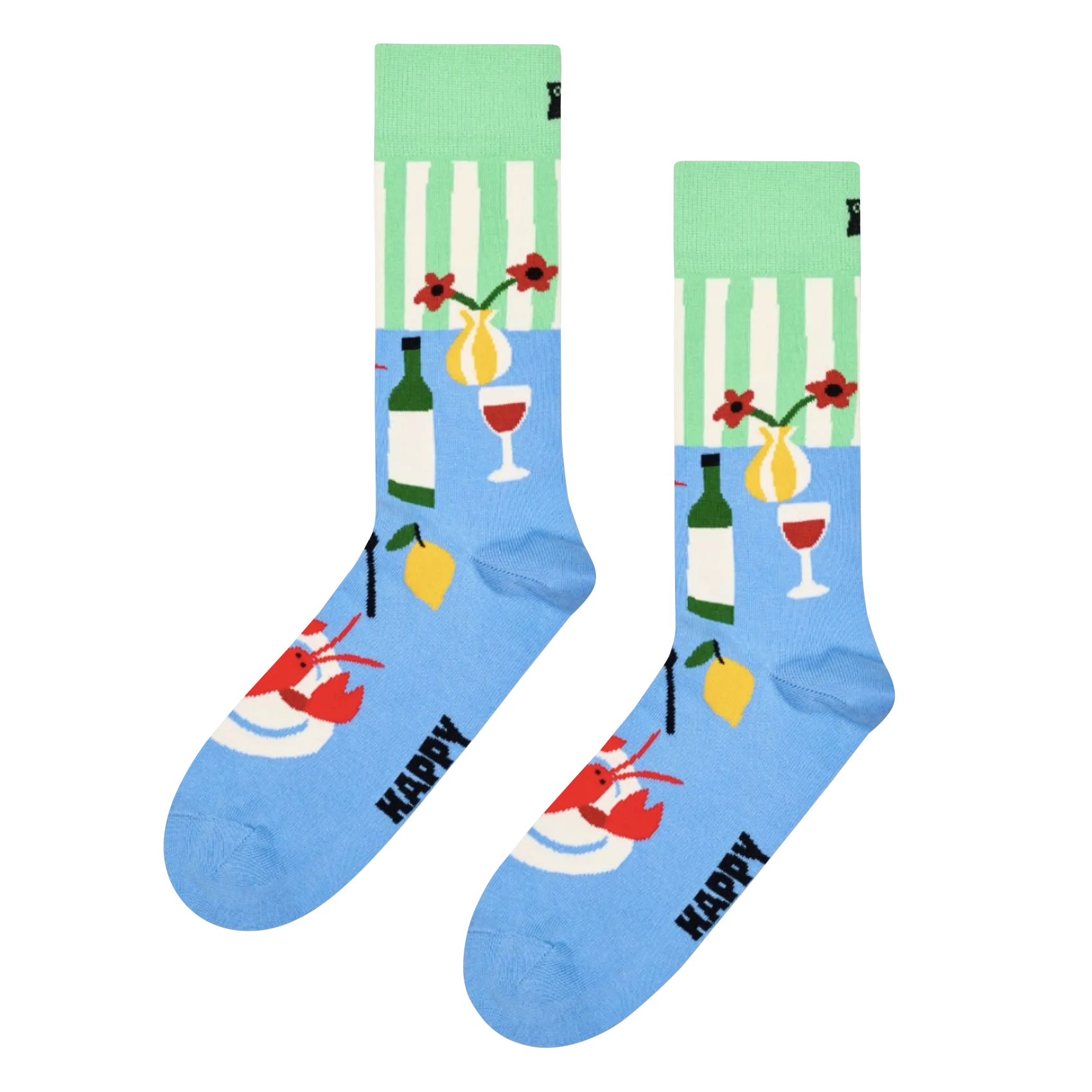 Chaussettes en coton mélangé Bleu DINNER