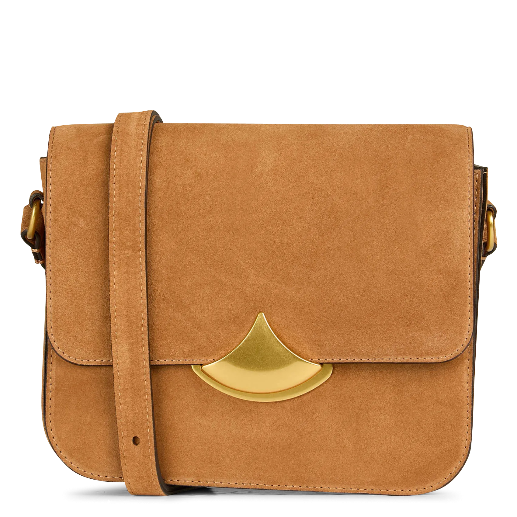 Sac bandoulière en cuir suédé Beige DIVILUZ