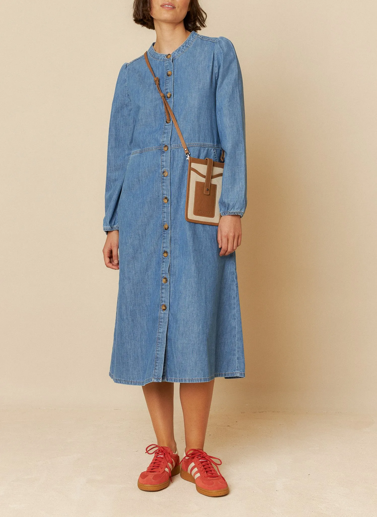 Robe chemise midi en coton Jean Stone