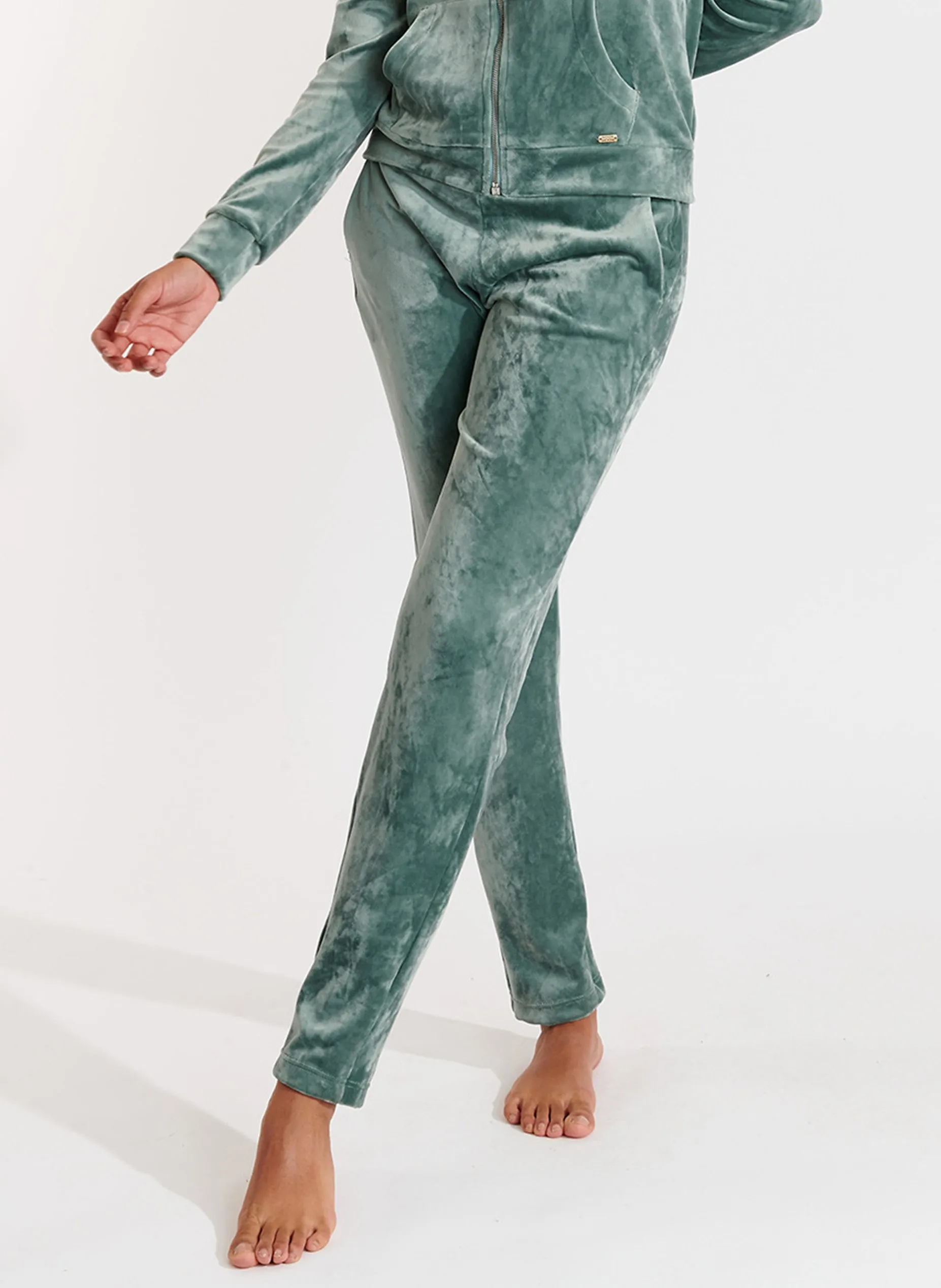 Pantalon de jogging en velours Vert KEENAN SEALAKE