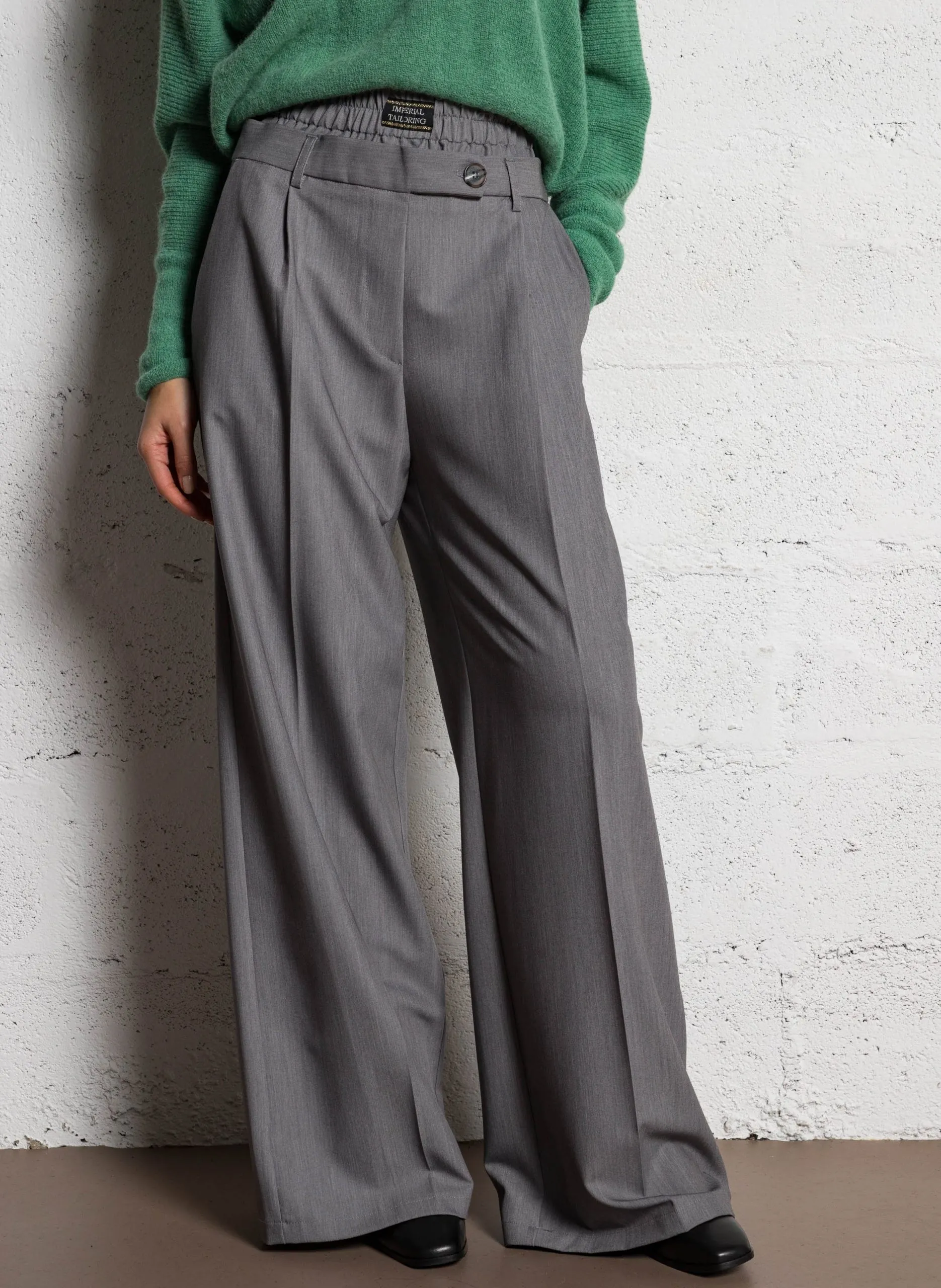Pantalon palazzo Gris