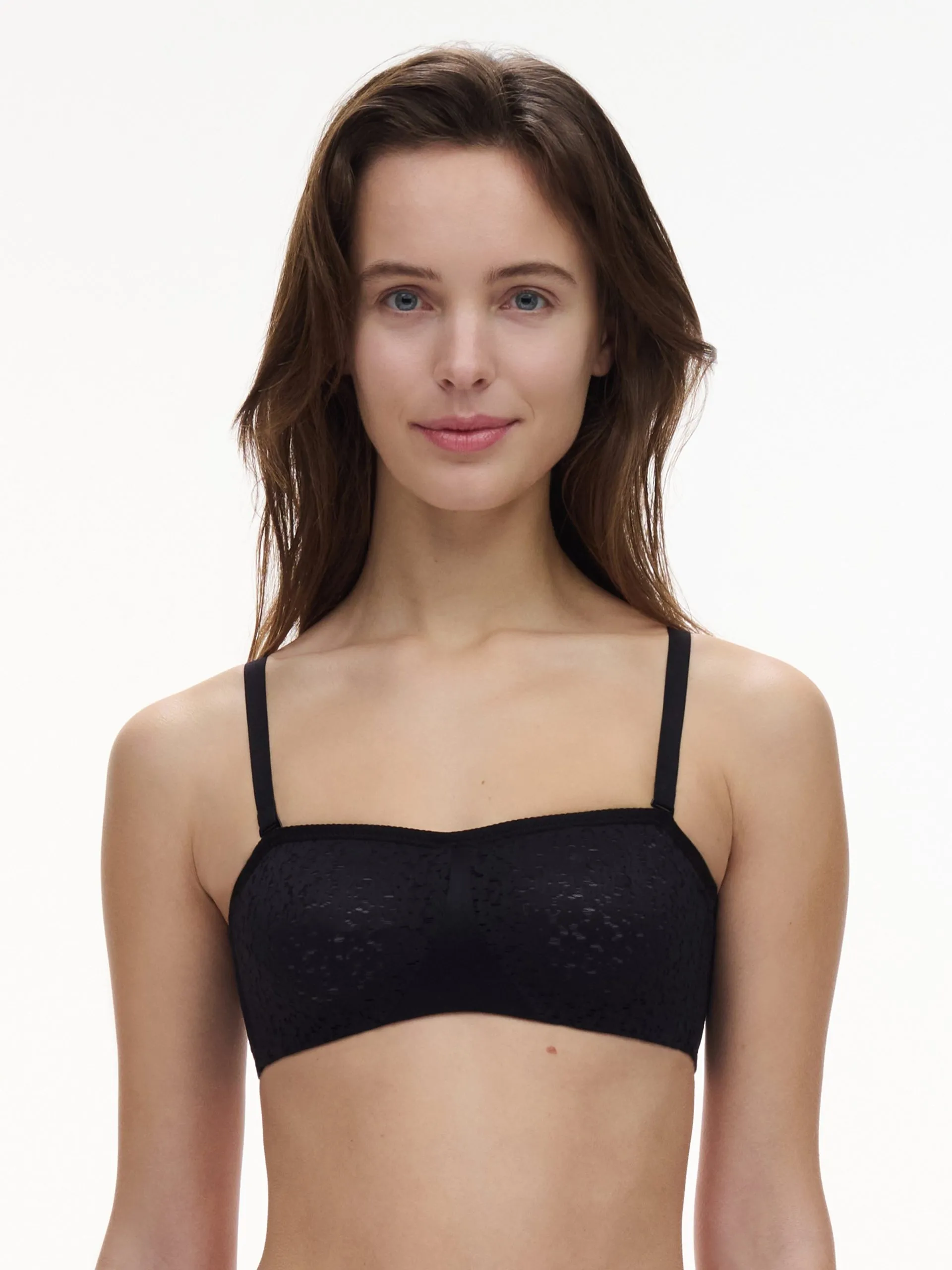 Soutien-gorge bandeau en dentelle Noir NORAH