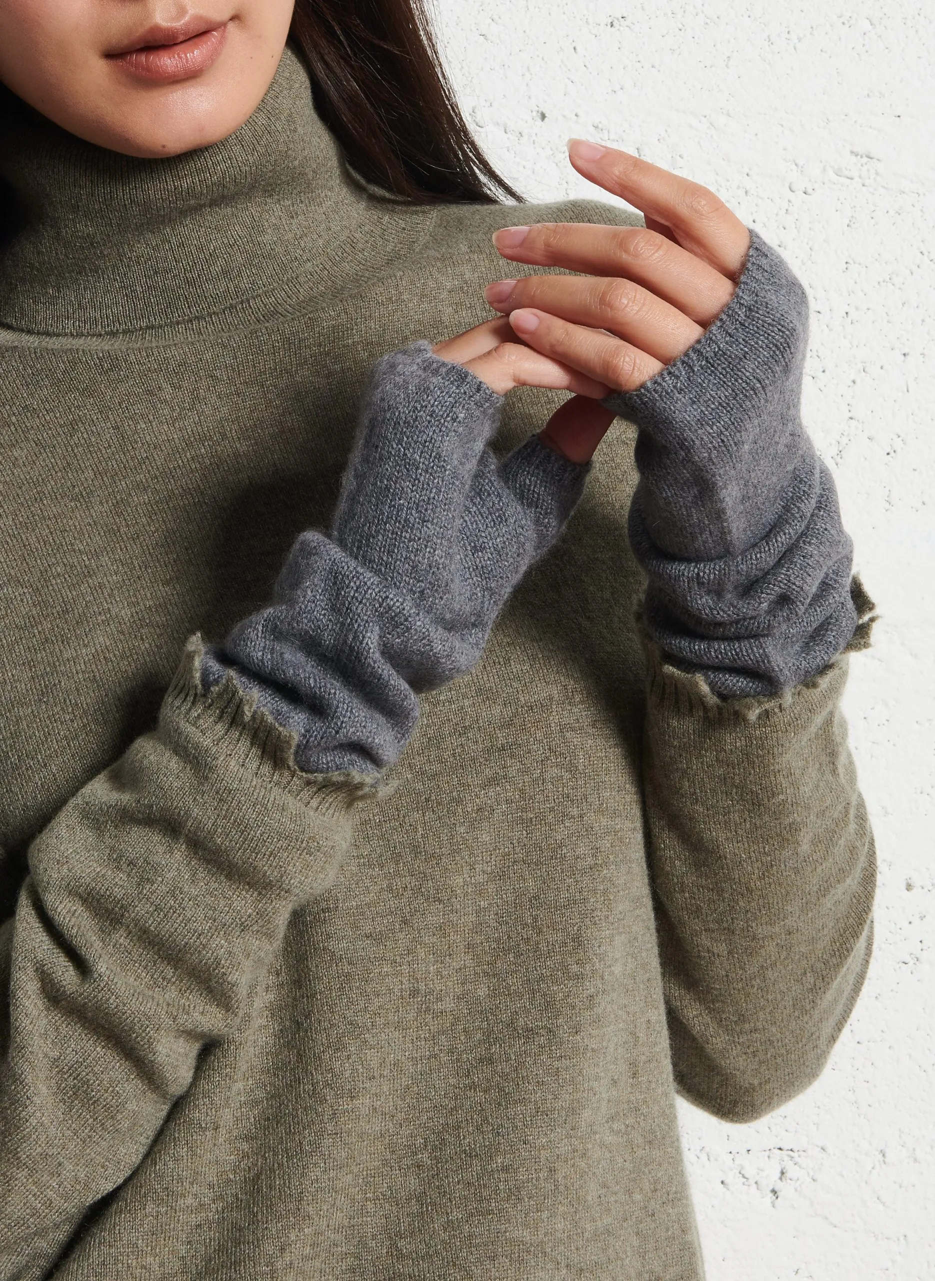 Mitaines en cachemire Argent SOTCHI