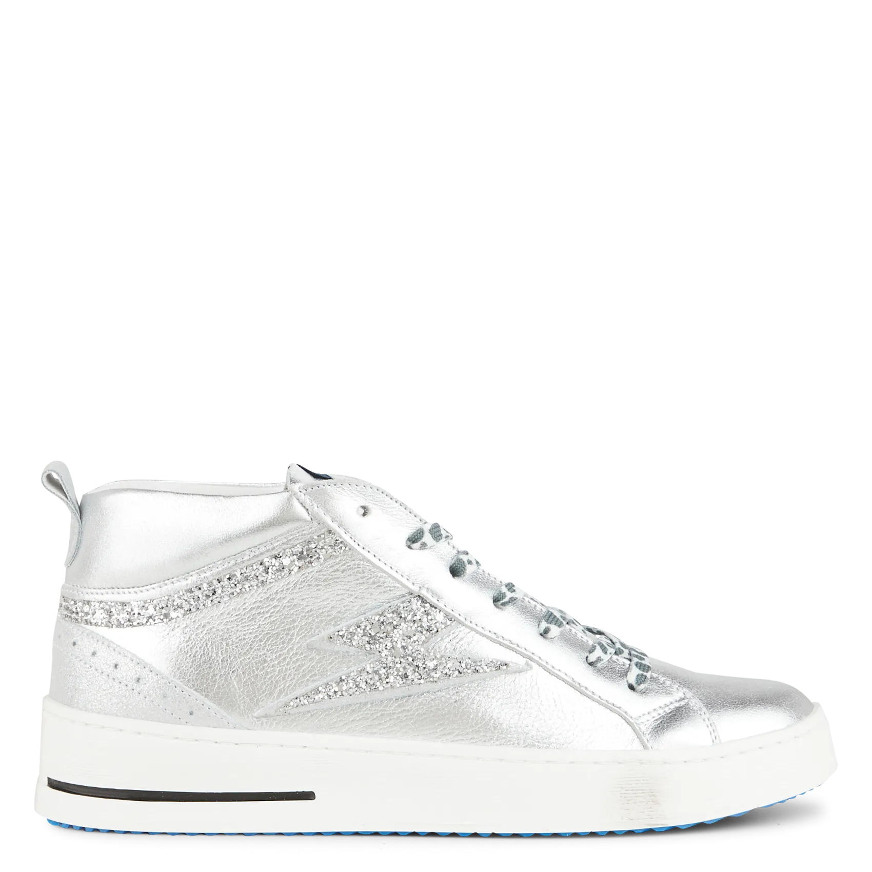 Baskets mi haute à lacets Argent GIBRA