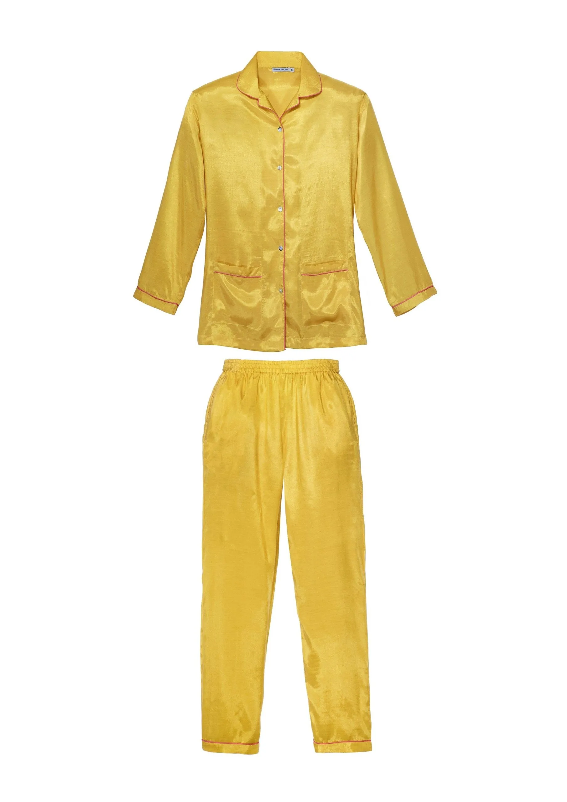 Pyjama coton et soie Jaune PYJAMA CAMILLE