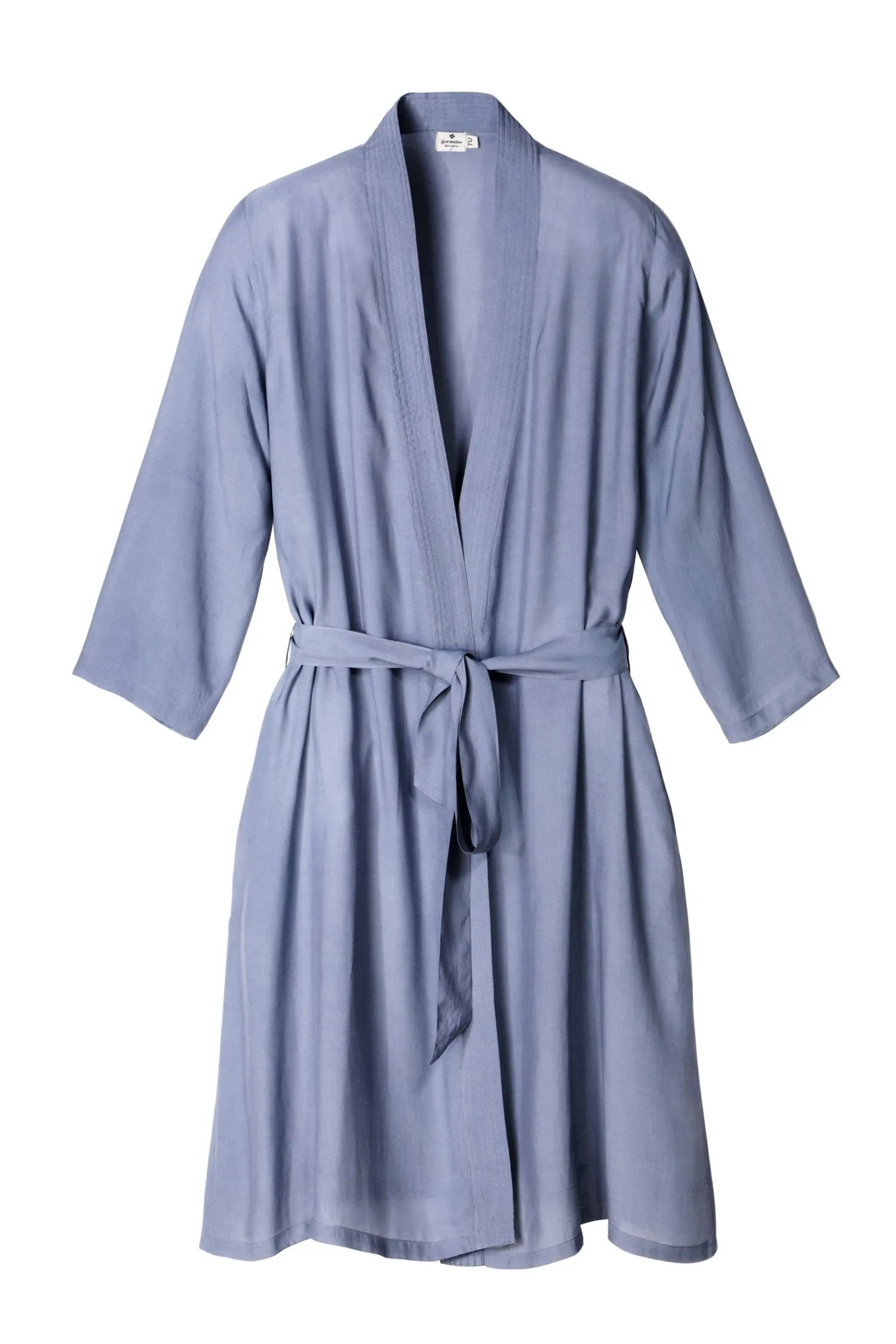 Kimono long coton et soie Gris KIMONO JULIETTE