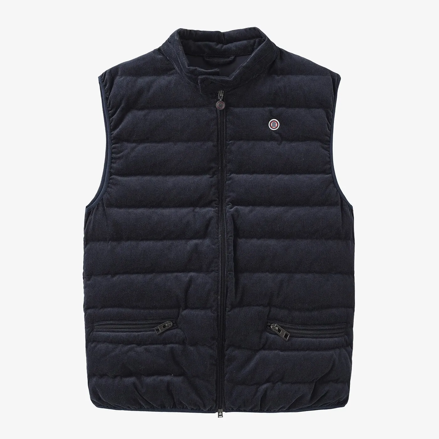 Doudoune sans manches en velours Bleu DAMIANO