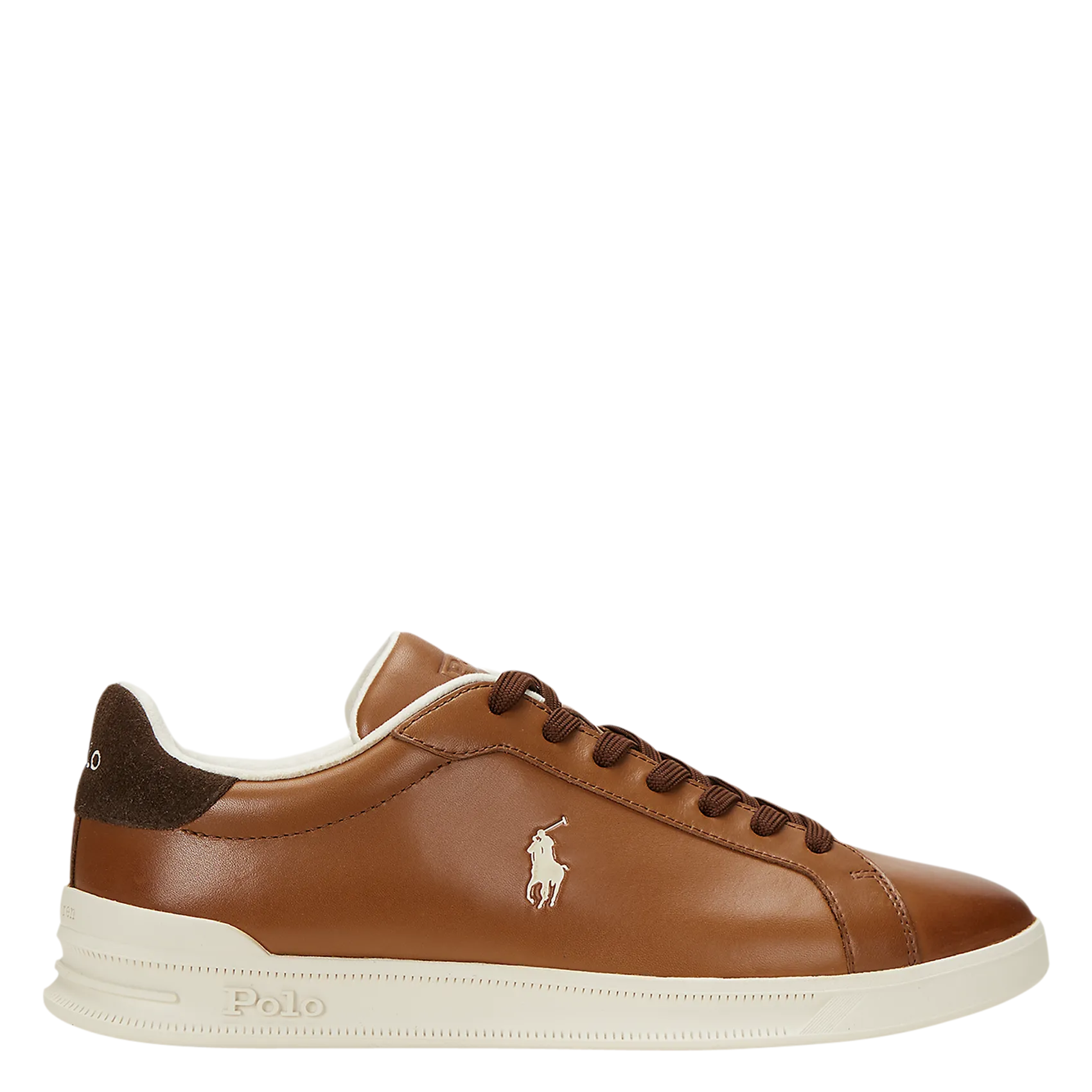 Baskets basses en cuir lisse Marron HERITAGE COURT II