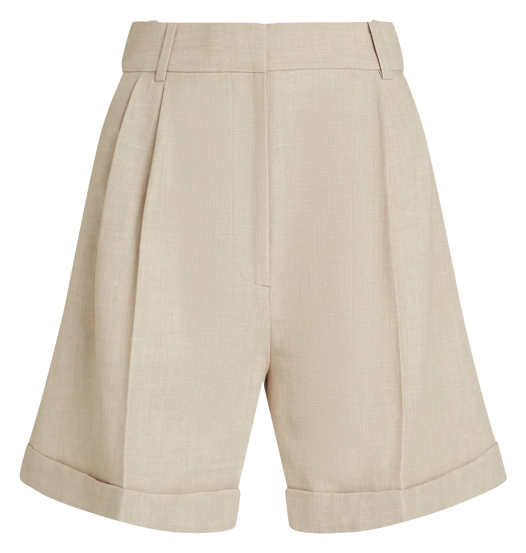 Bermuda taille haute Beige