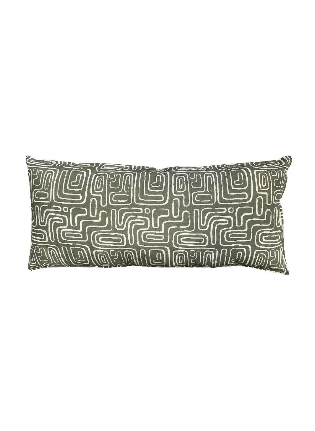 Coussin rectangulaire imprimé en coton Vert MATISSE
