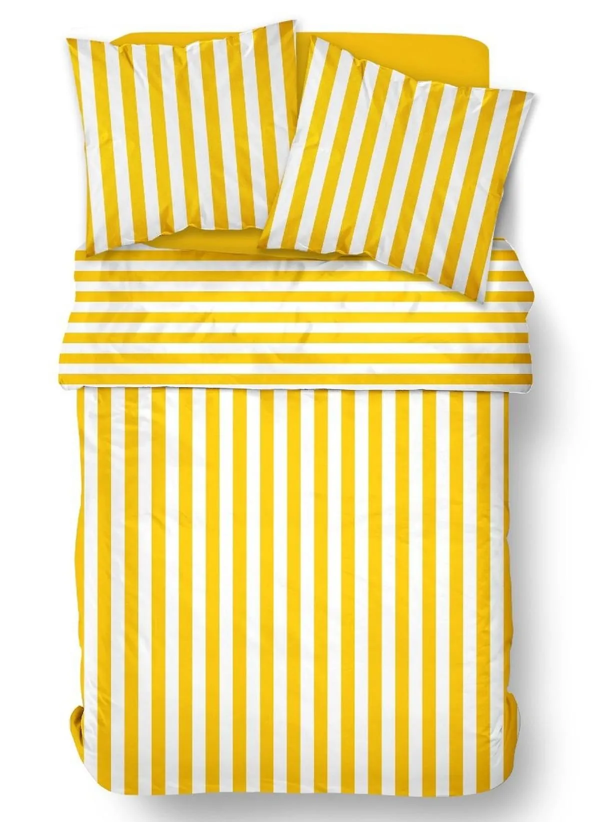Parure de lit en coton Jaune SUMMER STRIPES