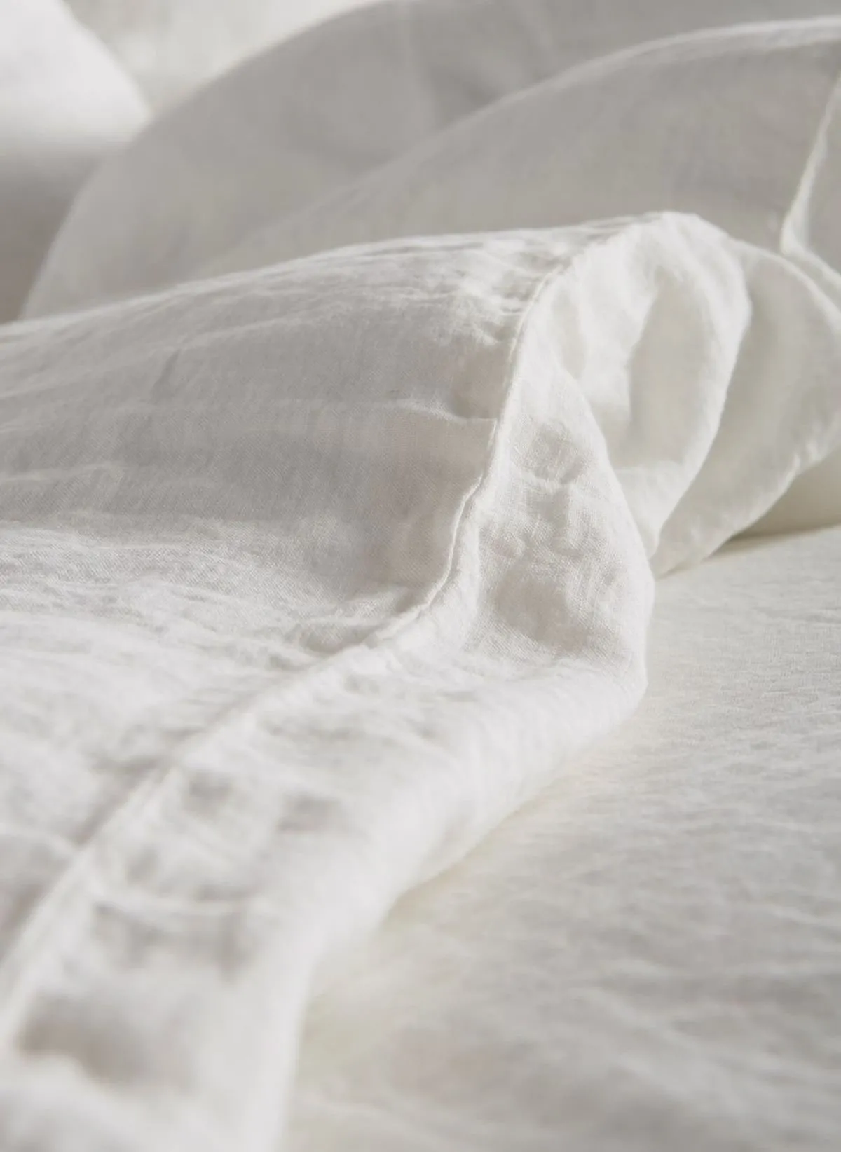 Housse de couette en lin Blanc NAGHADA