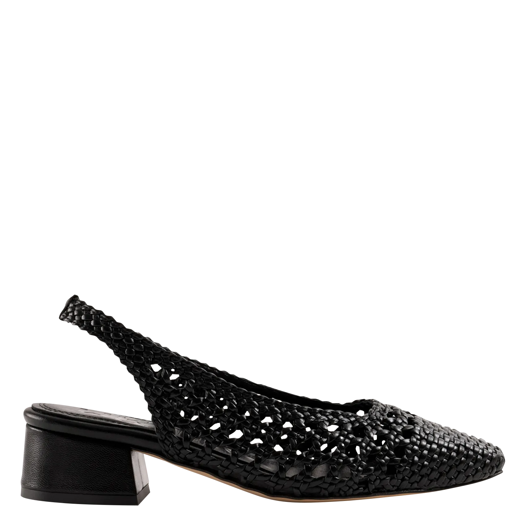 Sandales à talons en cuir tressé Noir NOVA TARRAGONA