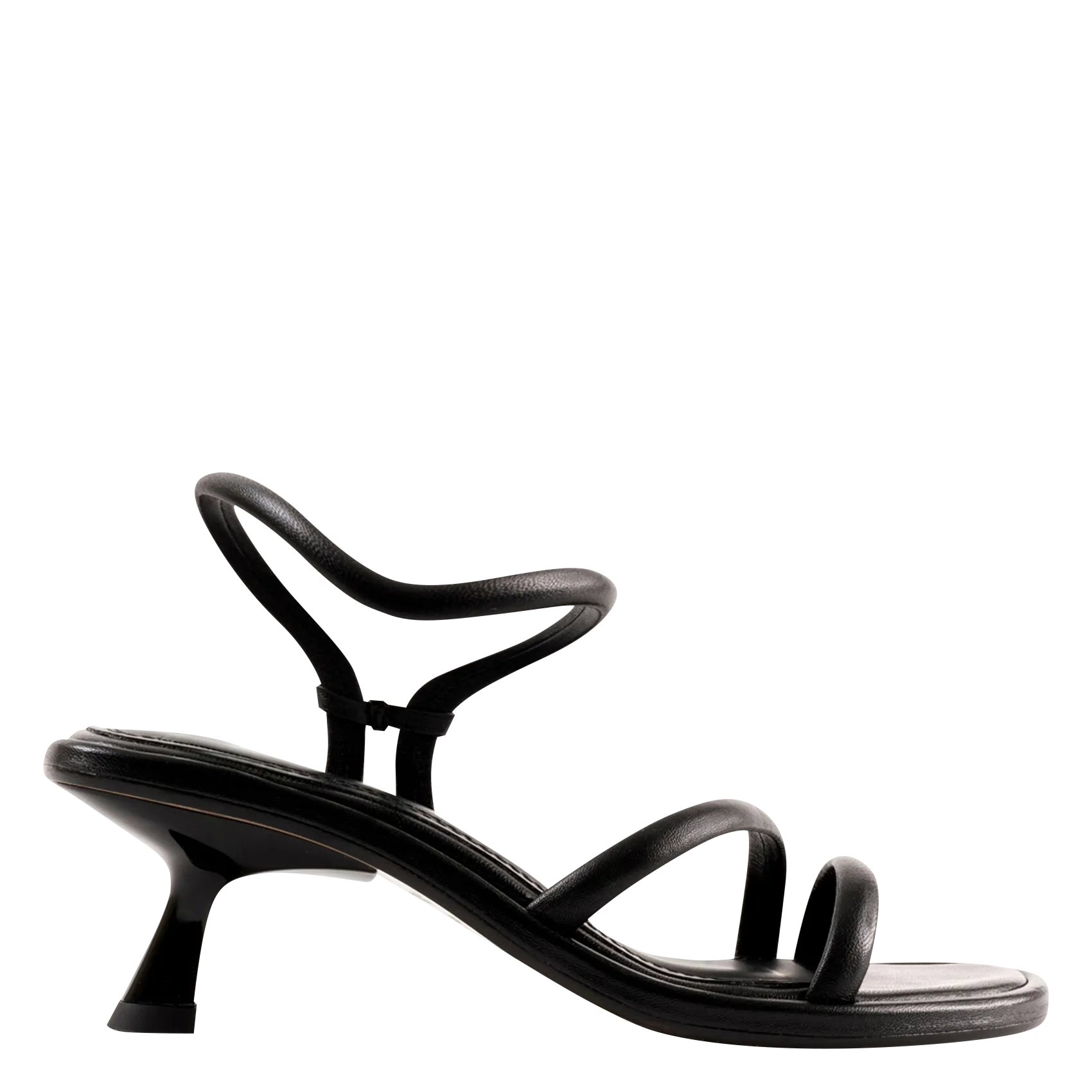 Sandales hautes en cuir Noir EVA