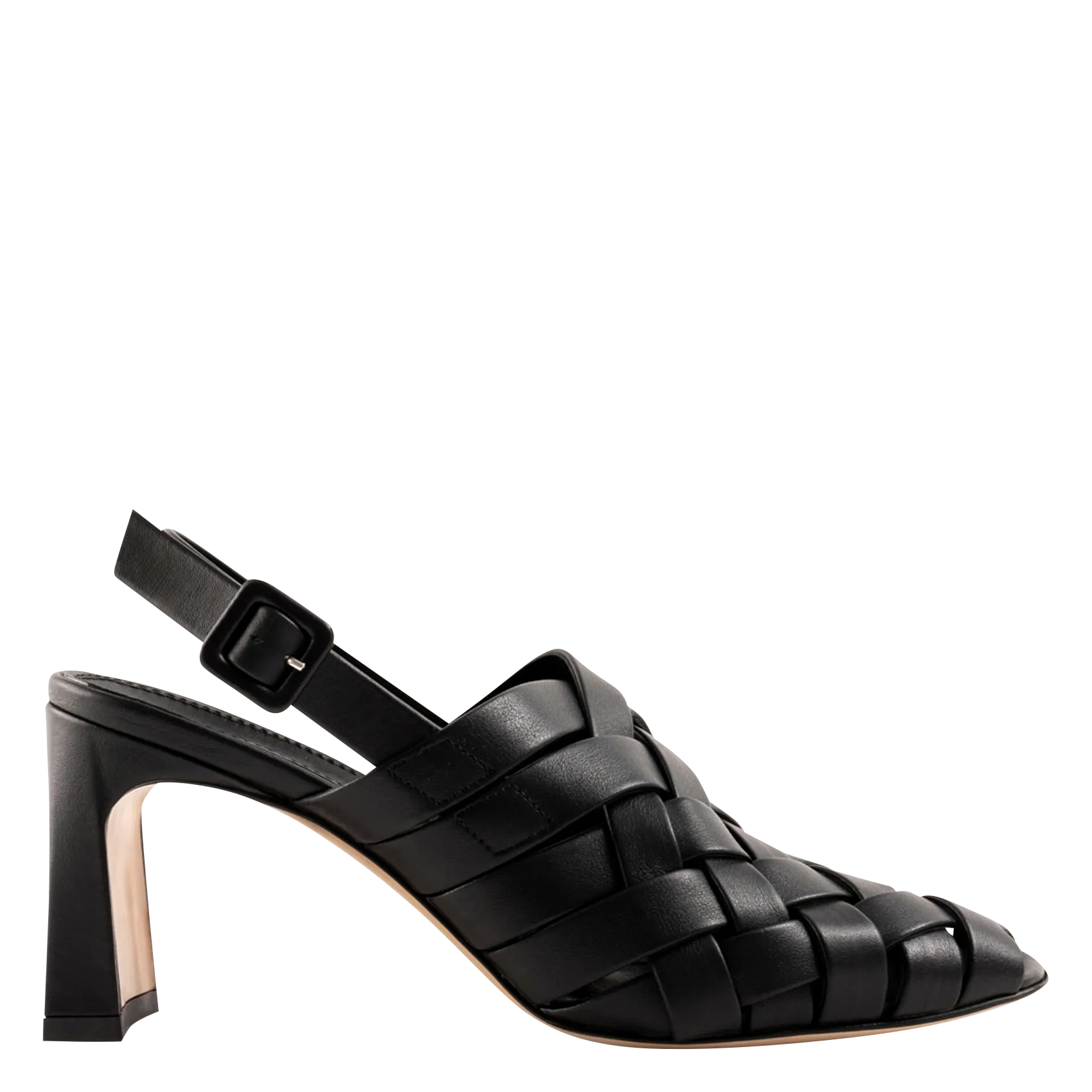 Sandales à talon en cuir Noir LEONA