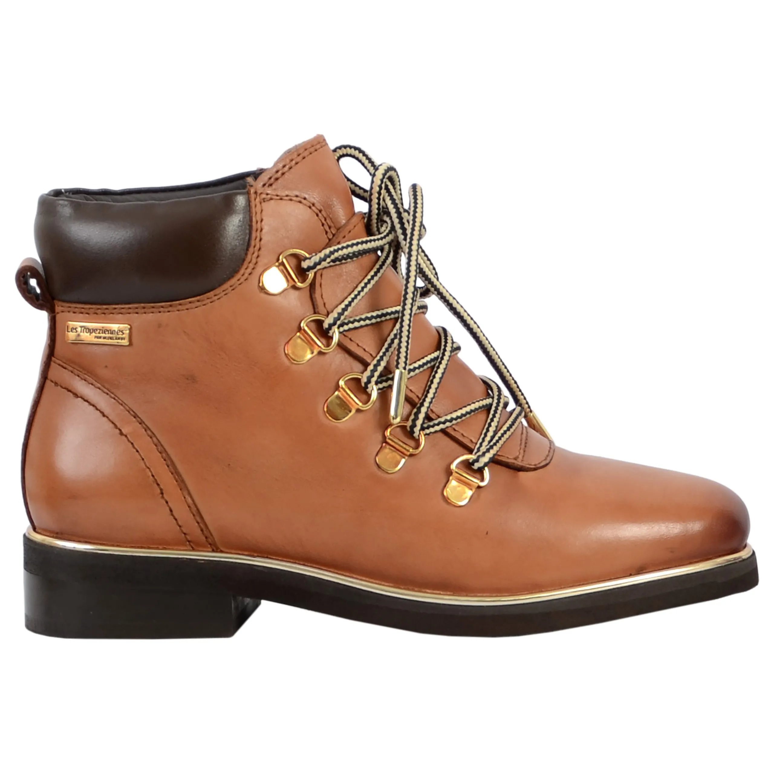 Bottine cuir moony Marron