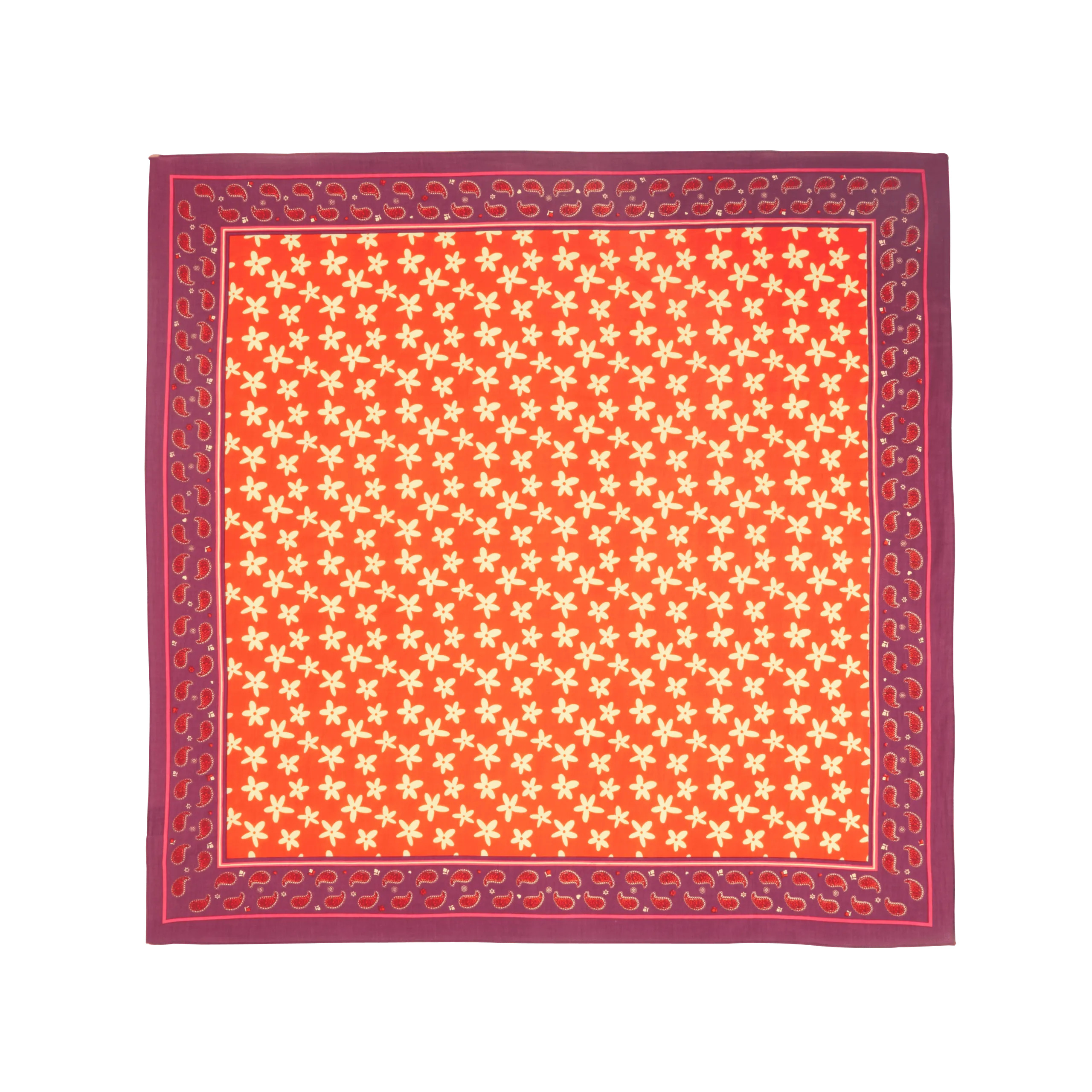 Foulard en coton biologique Rouge SERVANE