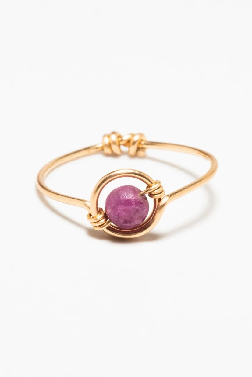 Bague - rubis Rose SWAN