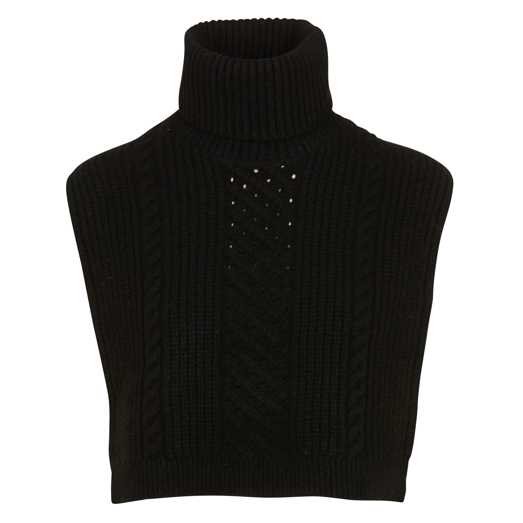 Col amovible en laine Noir LIAME