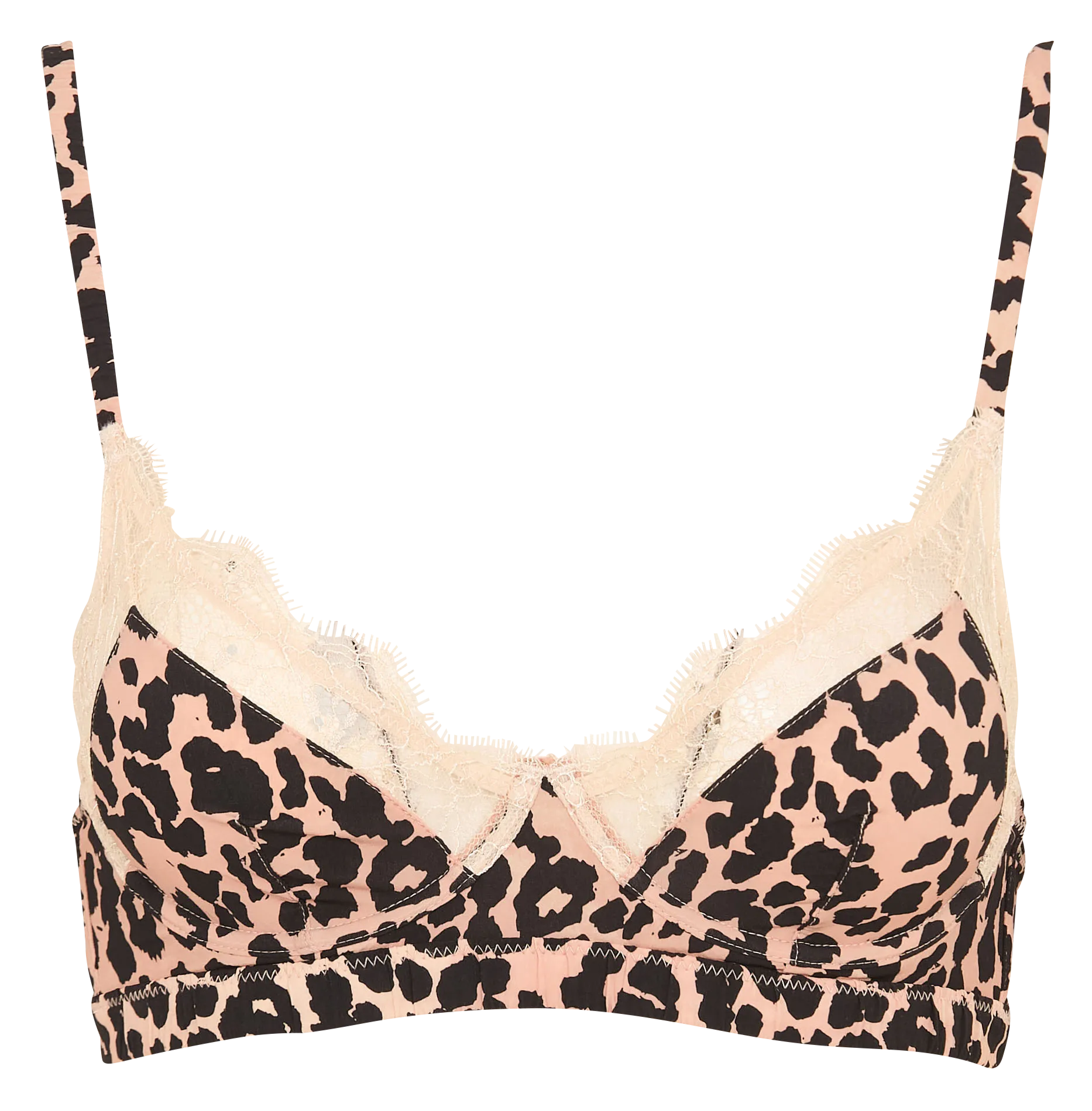 Soutien gorge imprimé Beige Love Lace
