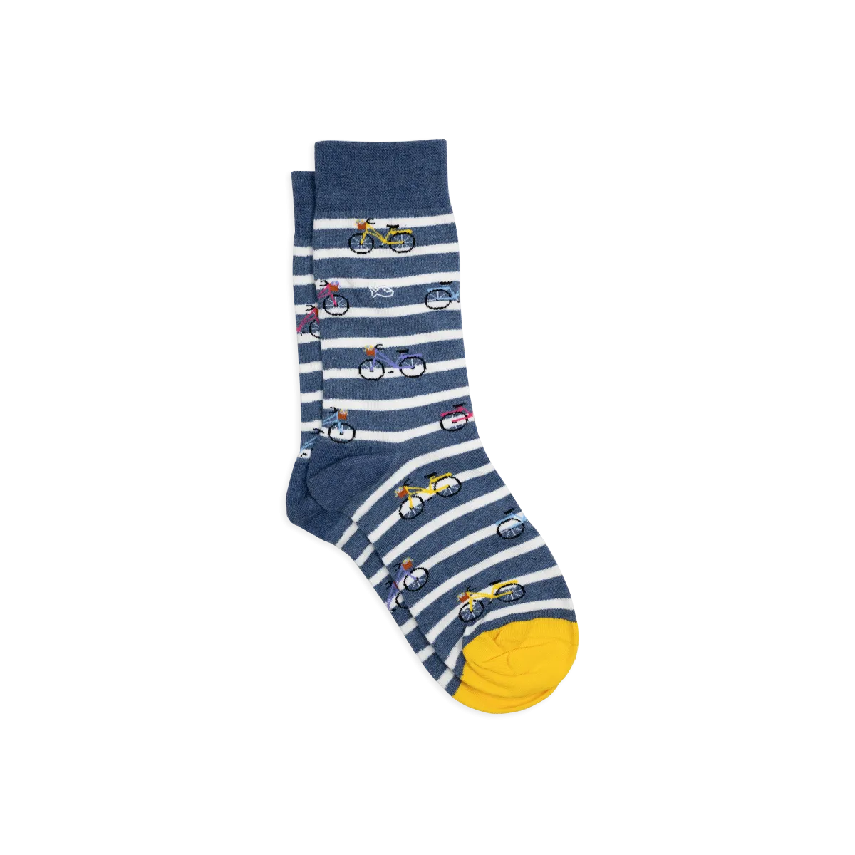 Chaussettes en coton peigné à motifs Bleu SURF