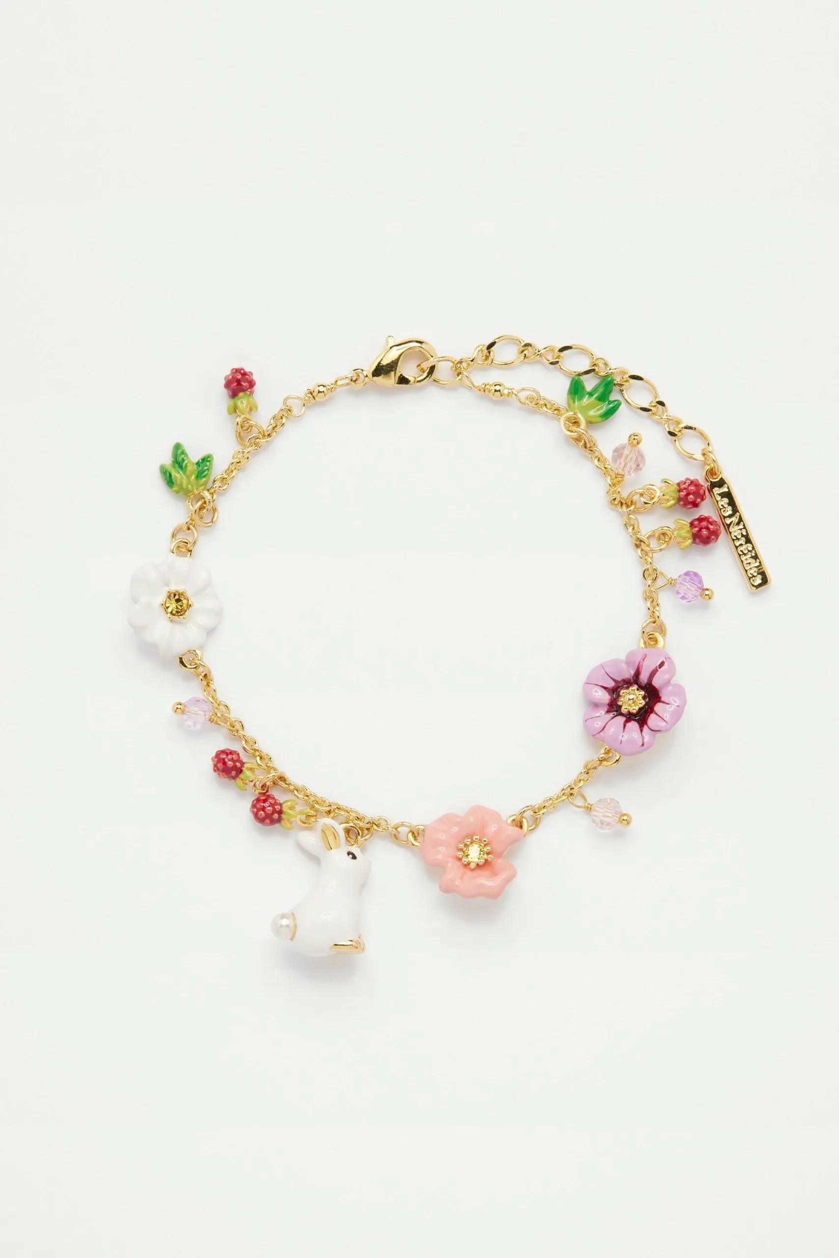 Bracelet charm's lapin rencontre enchantée Multicolore