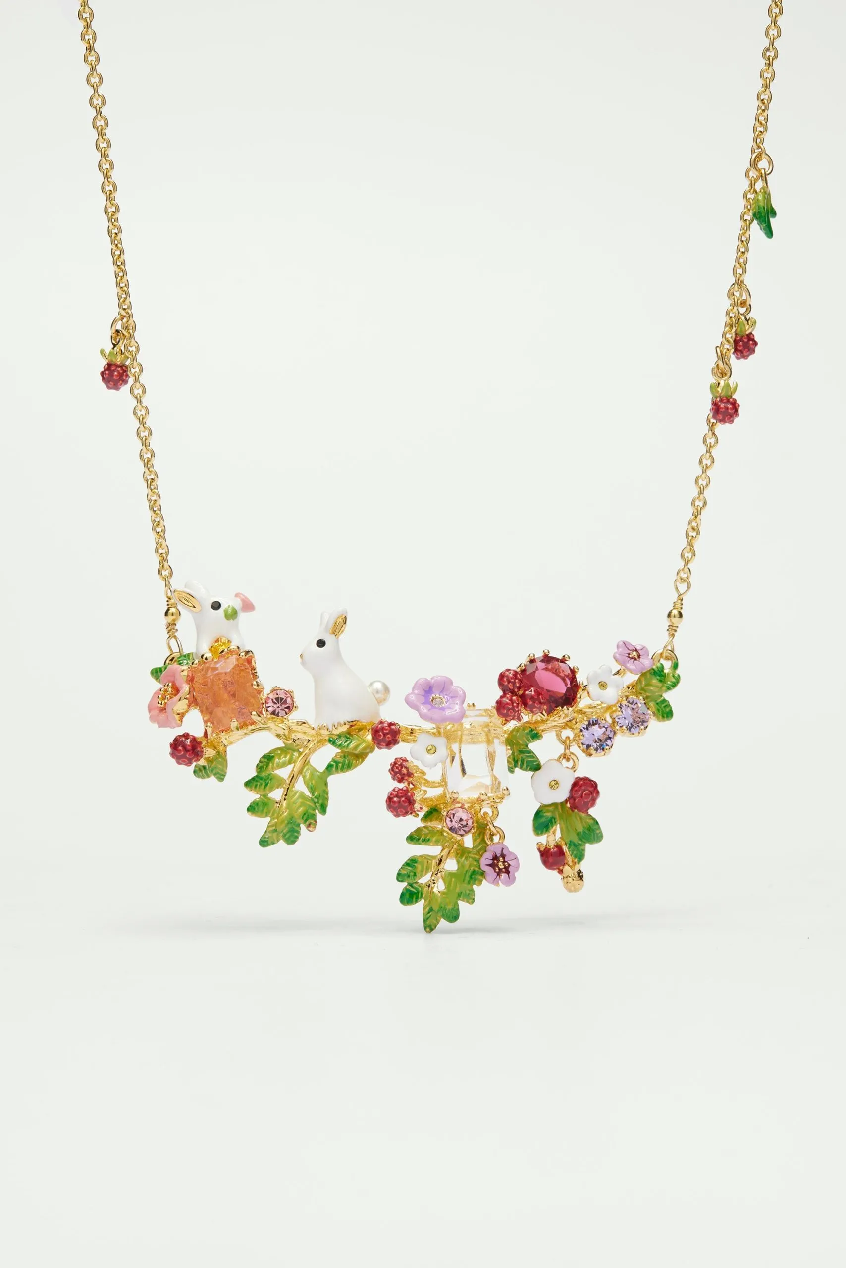 Collier plastron lapin rencontre enchantée Multicolore