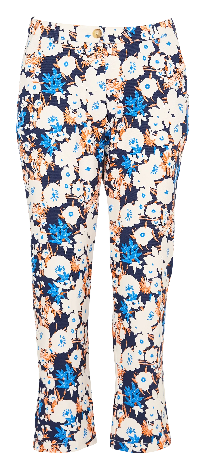 Pantalon droit imprimé en coton Bleu