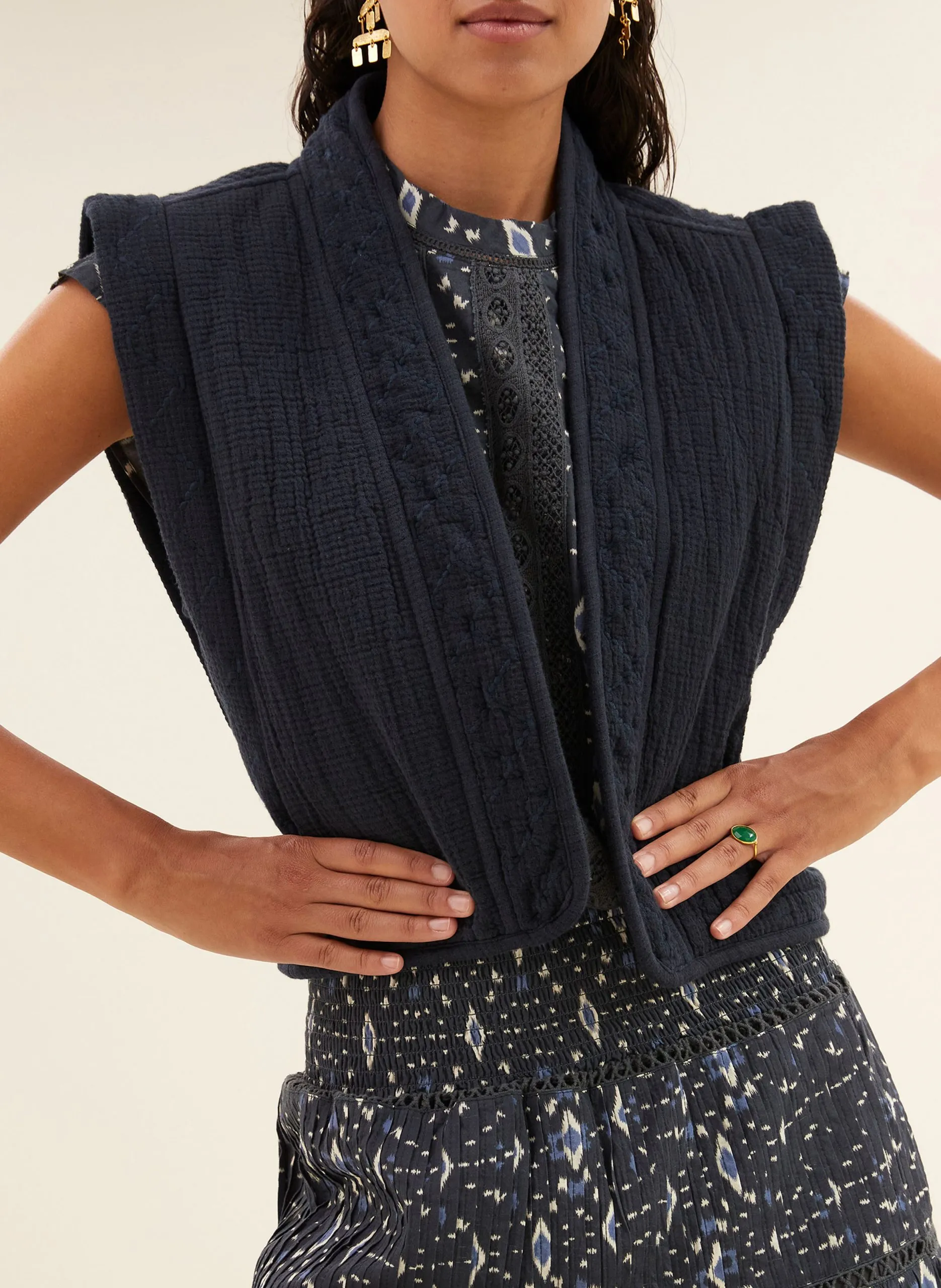 Veste en coton Bleu ISLA