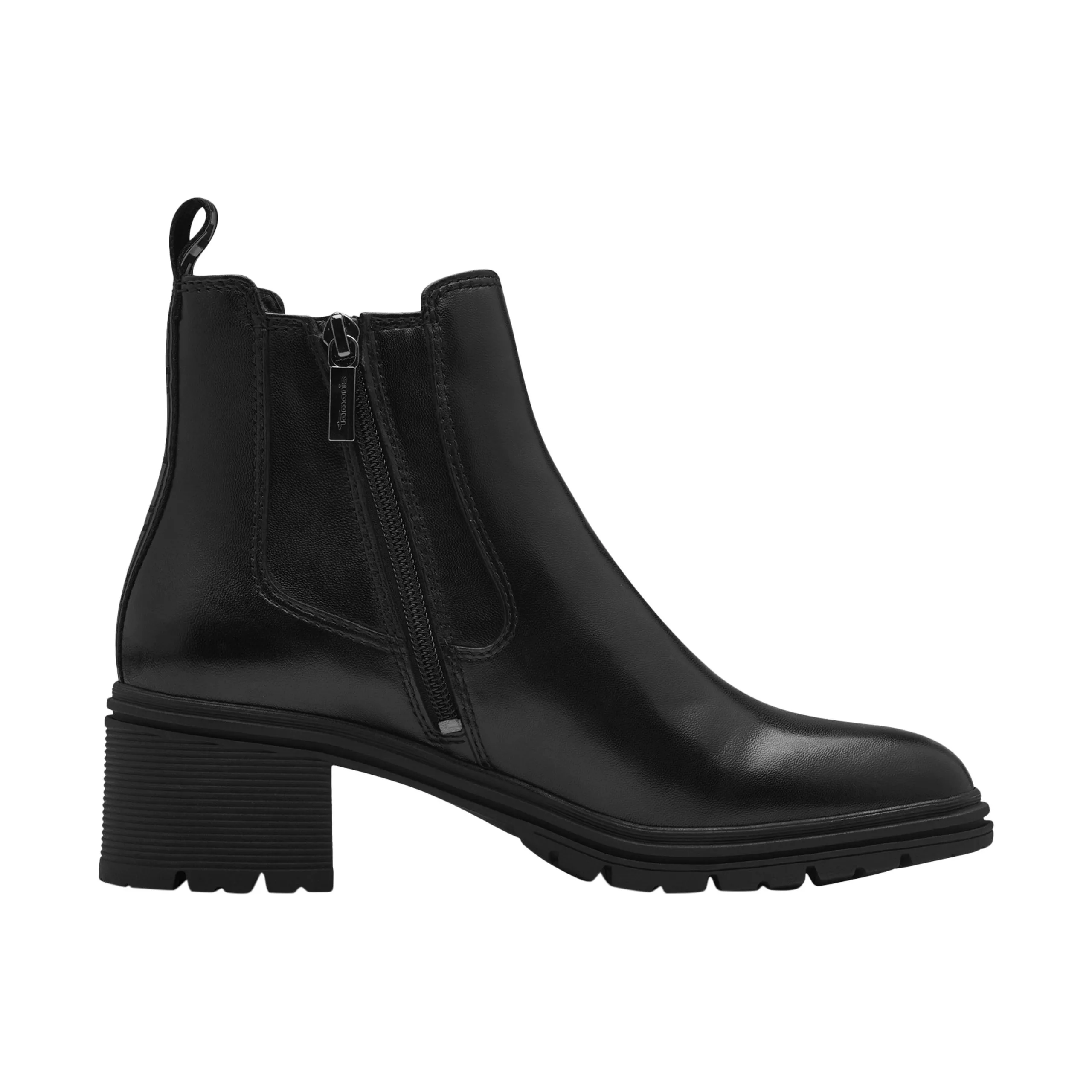 Bottine cuir elasto Noir