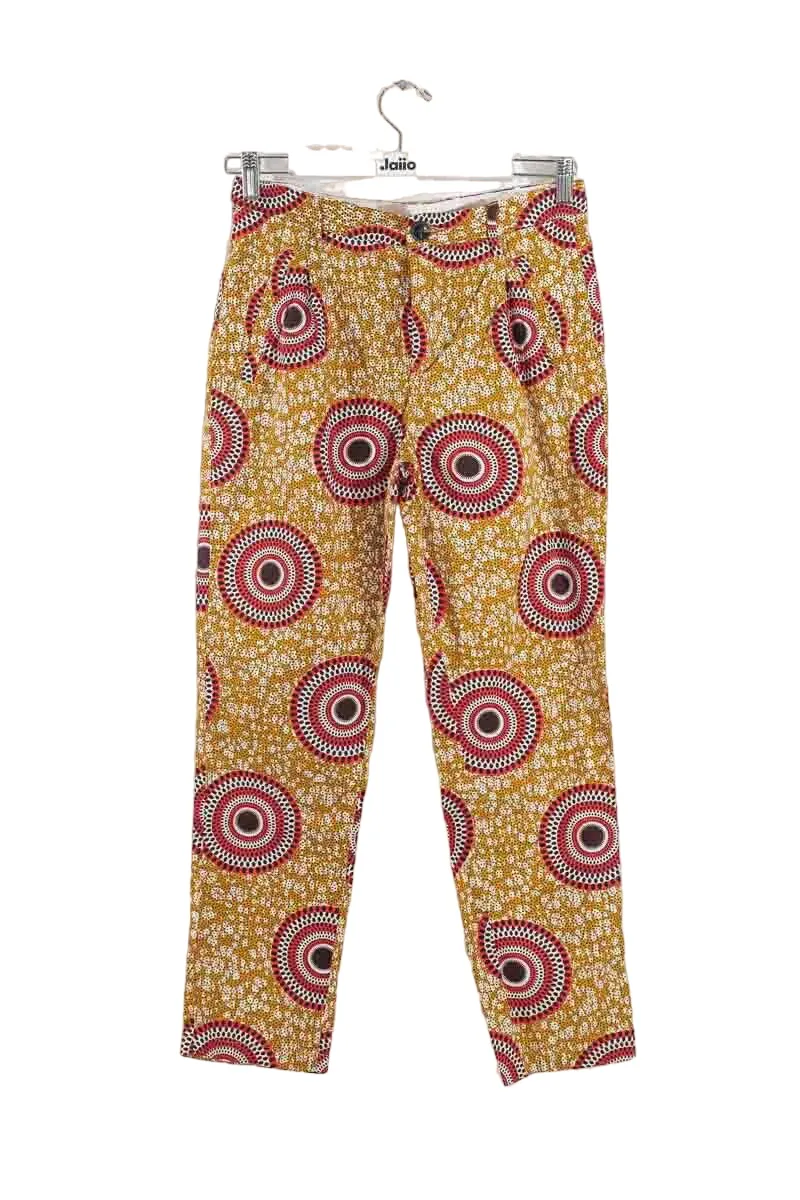 Pantalon en coton Jaune