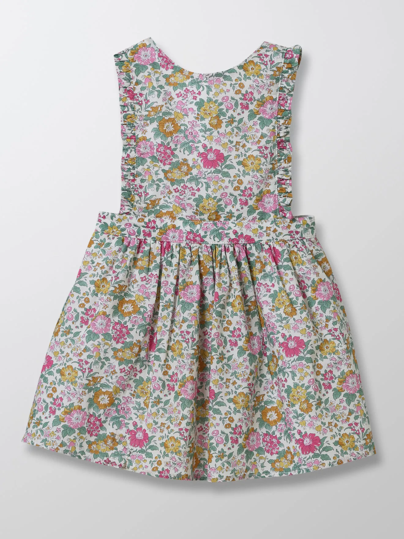 Robe-tablier en tissu liberty Rose