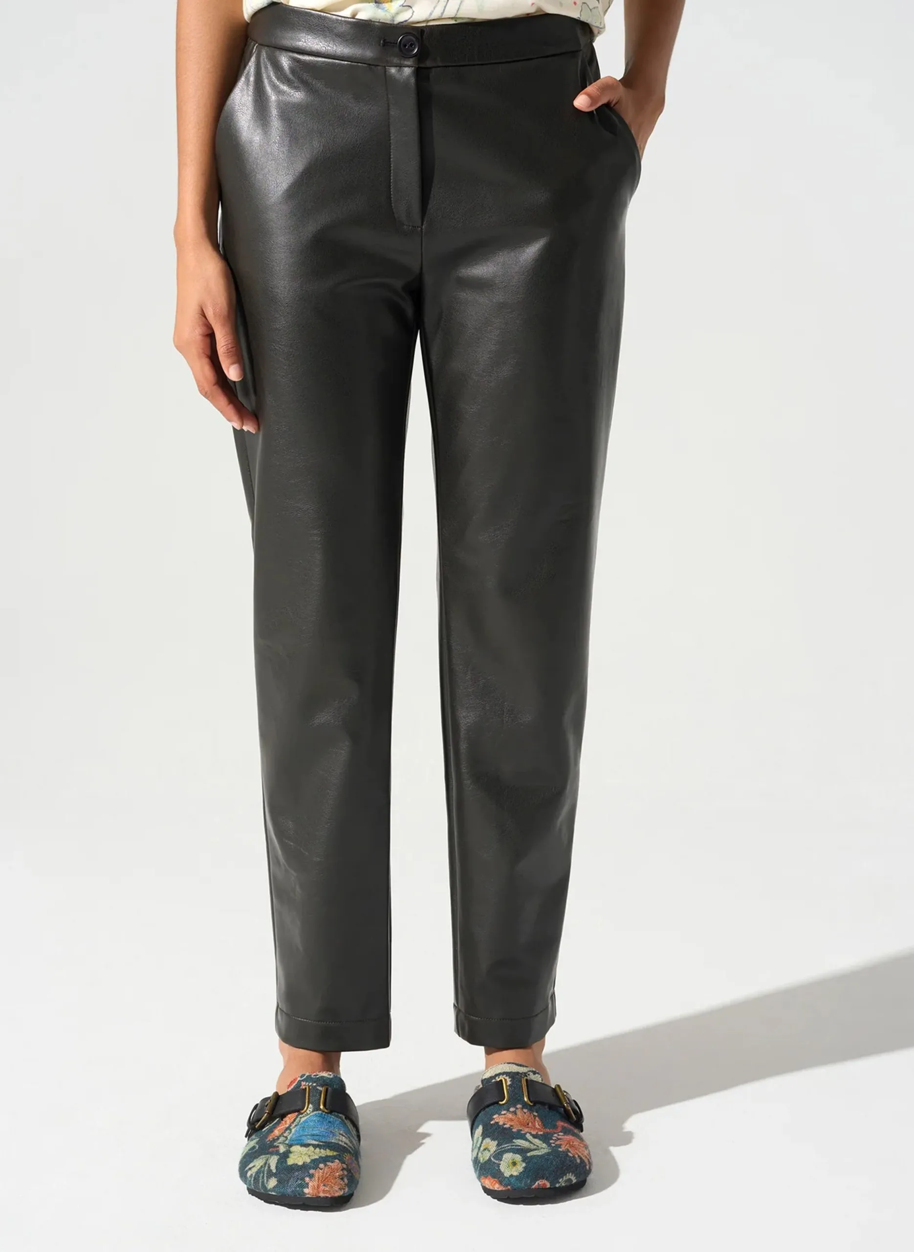 Pantalon slim Noir