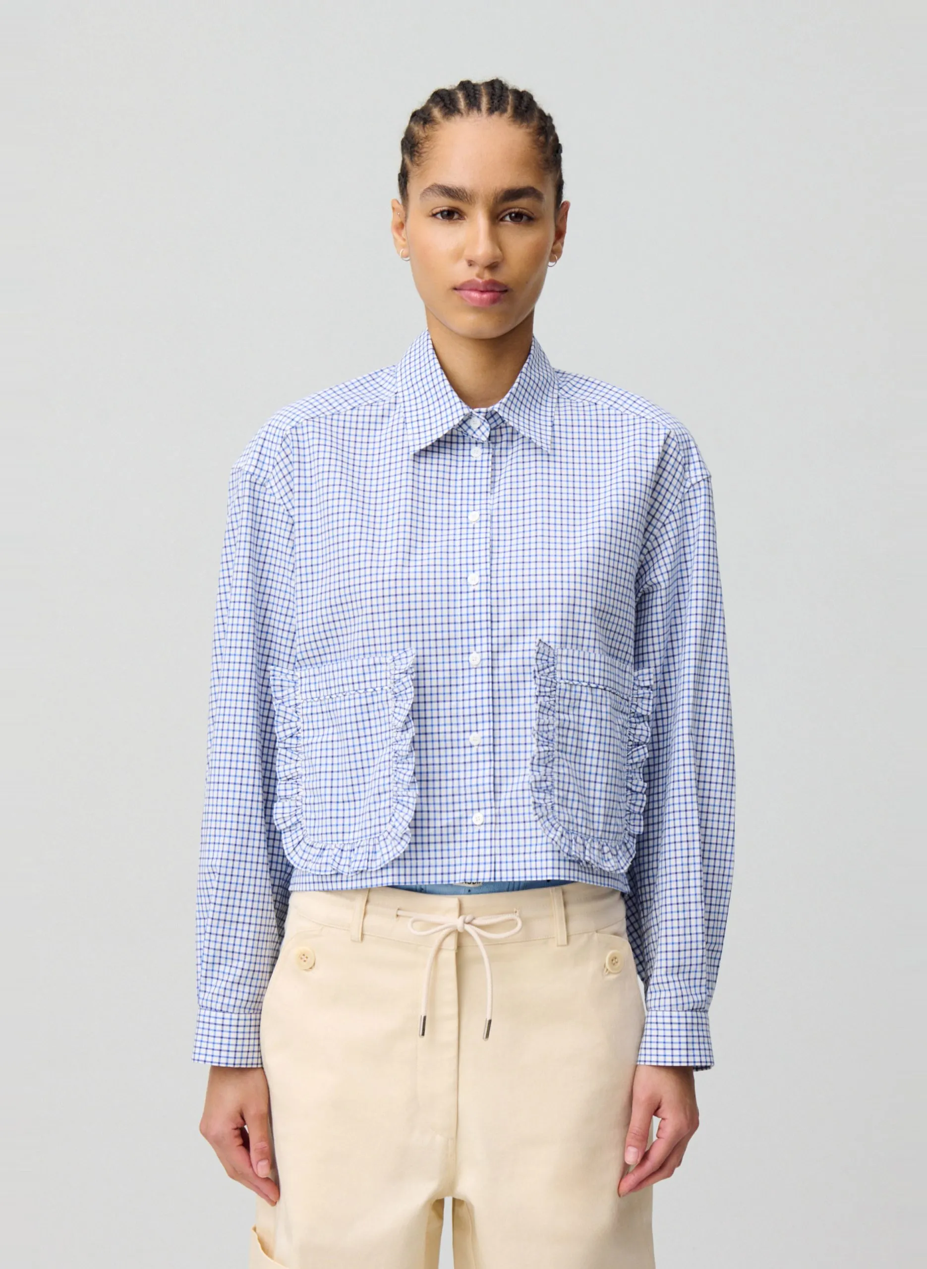 Chemise à carreaux en coton Multicolore