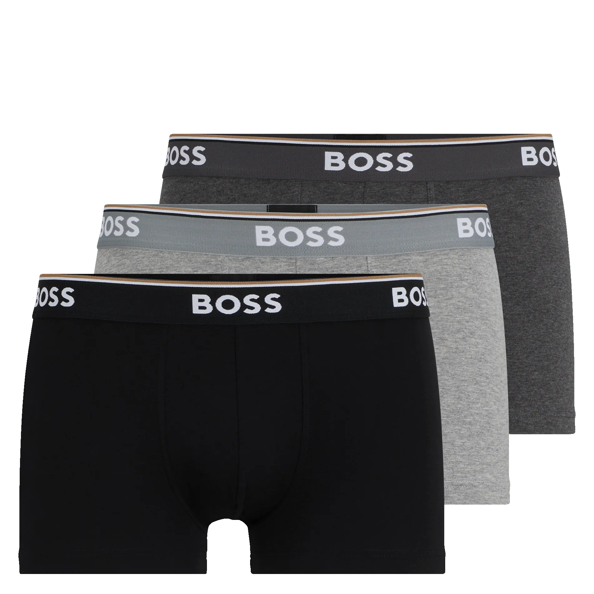 Lot de 3 boxers en coton mélangé Argent