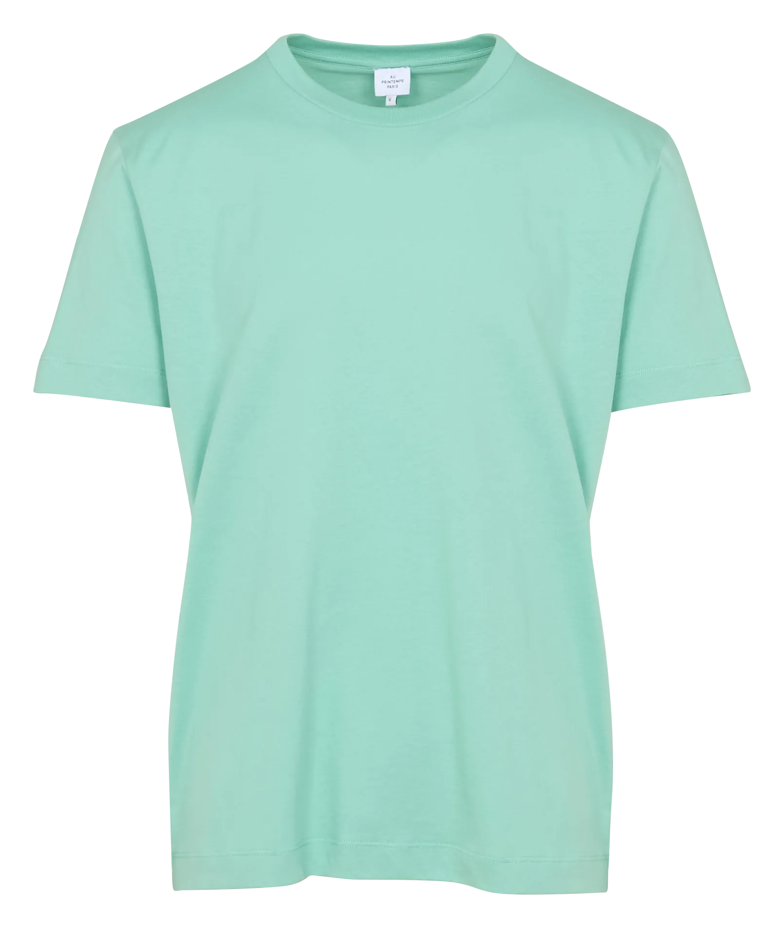 Tee-shirt col rond regular-fit en coton Vert