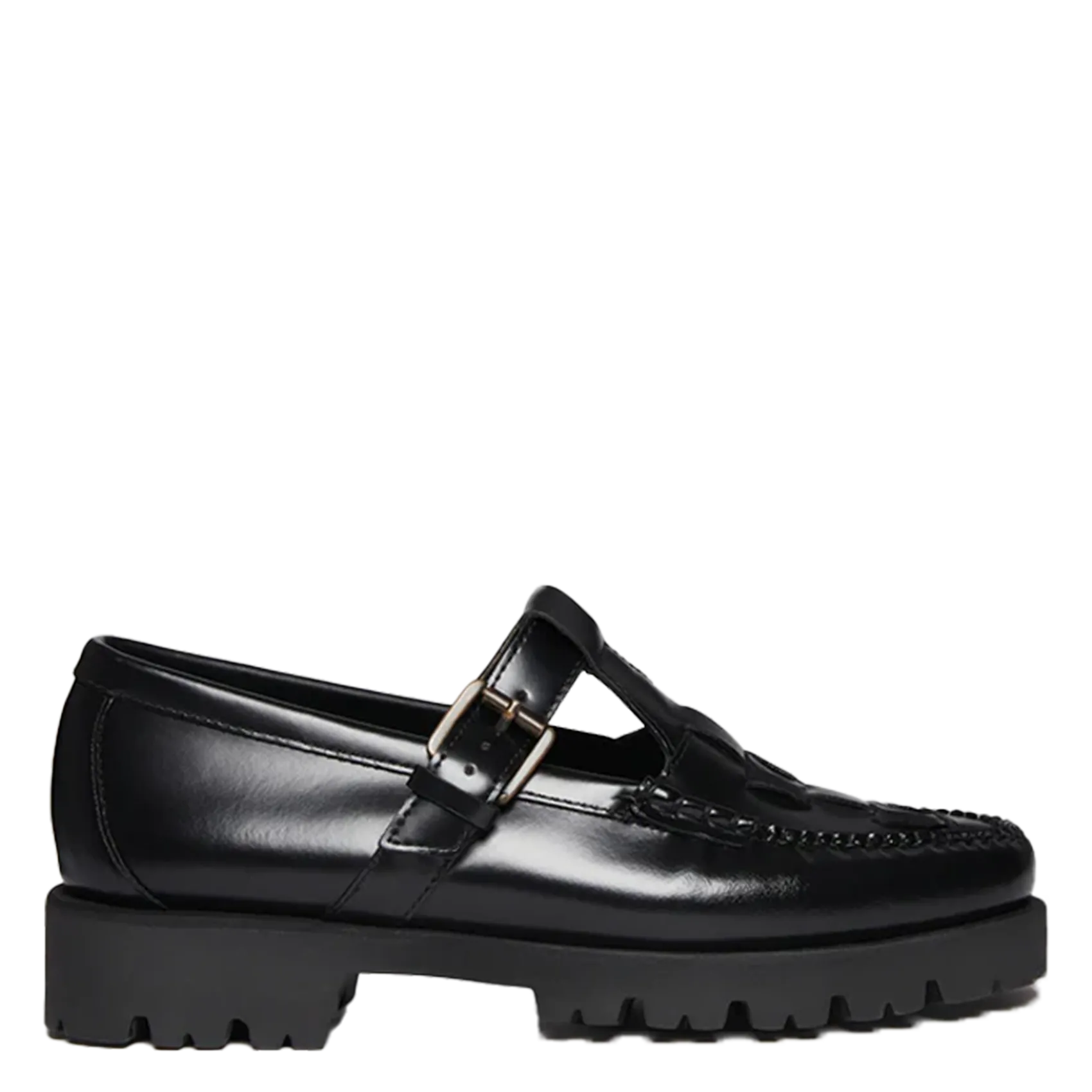 Mocassins en cuir tressés Noir WEEJUN FISHER SANDAL