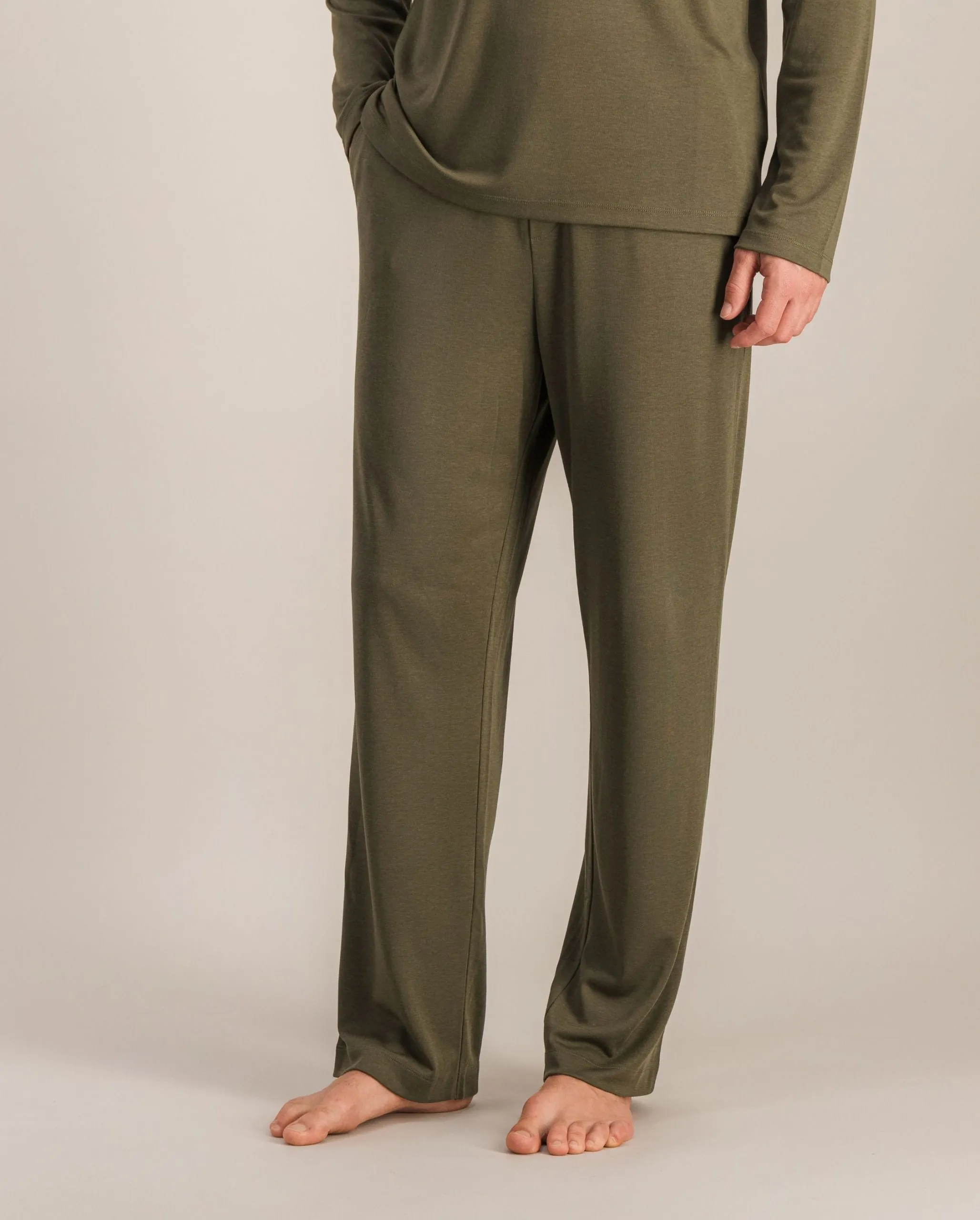 Bas de pyjama homme, matcha Vert