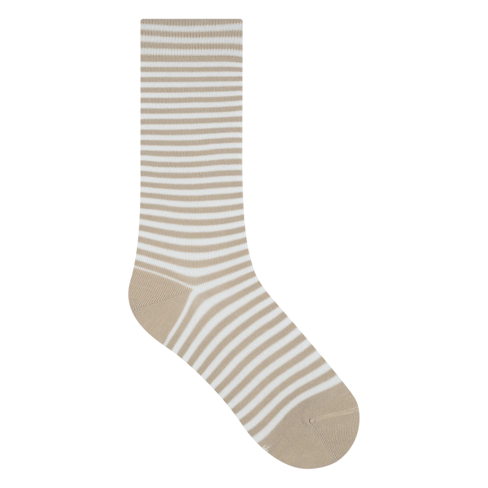 Chaussettes en coton mélangé à rayures Beige