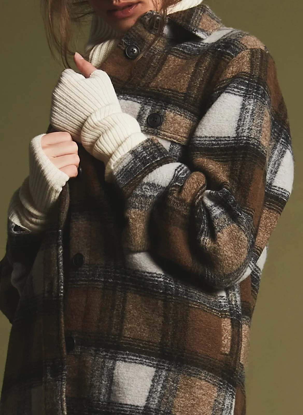 Mitaines en cachemire Blanc