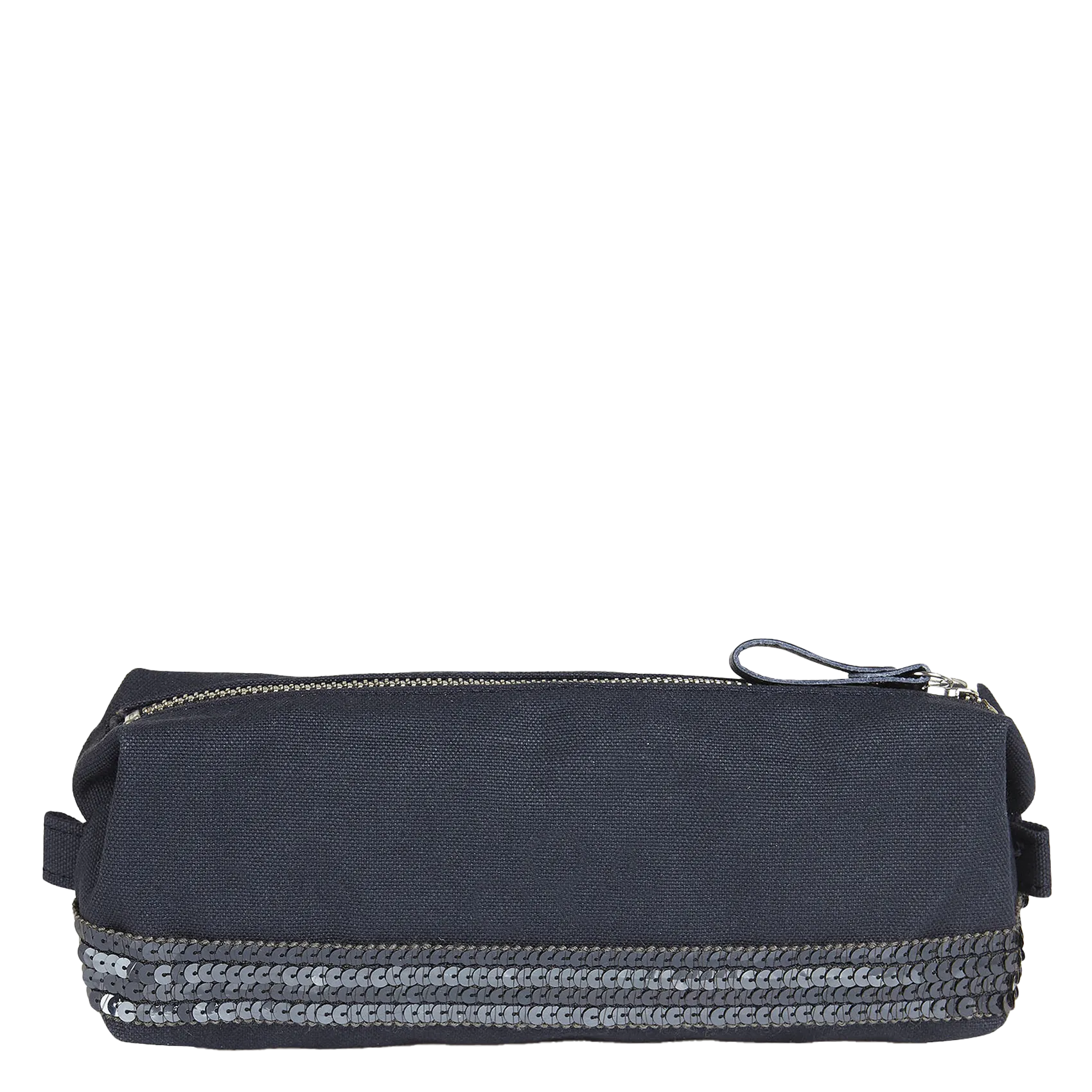 Trousse avec bande sequins Noir