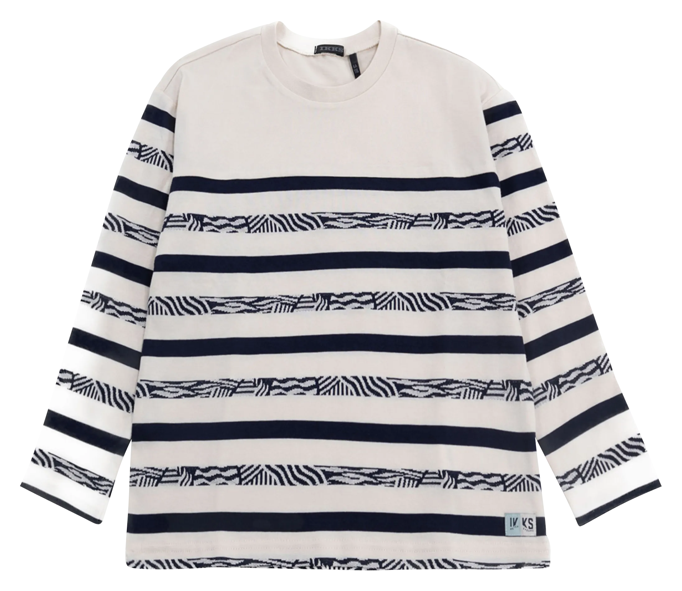 Tee-shirt rayé en coton Blanc