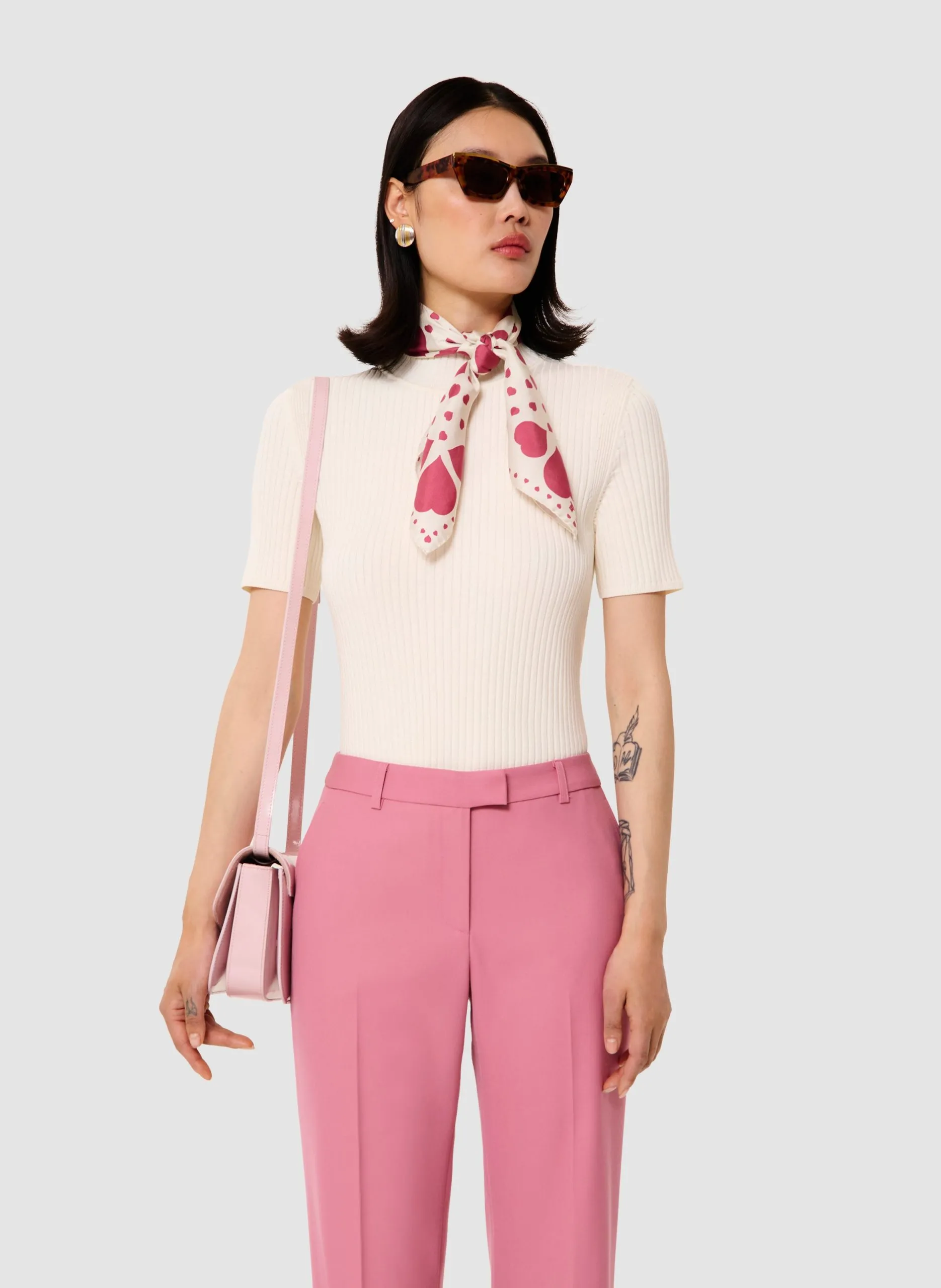 Pull col montant Beige PERLA