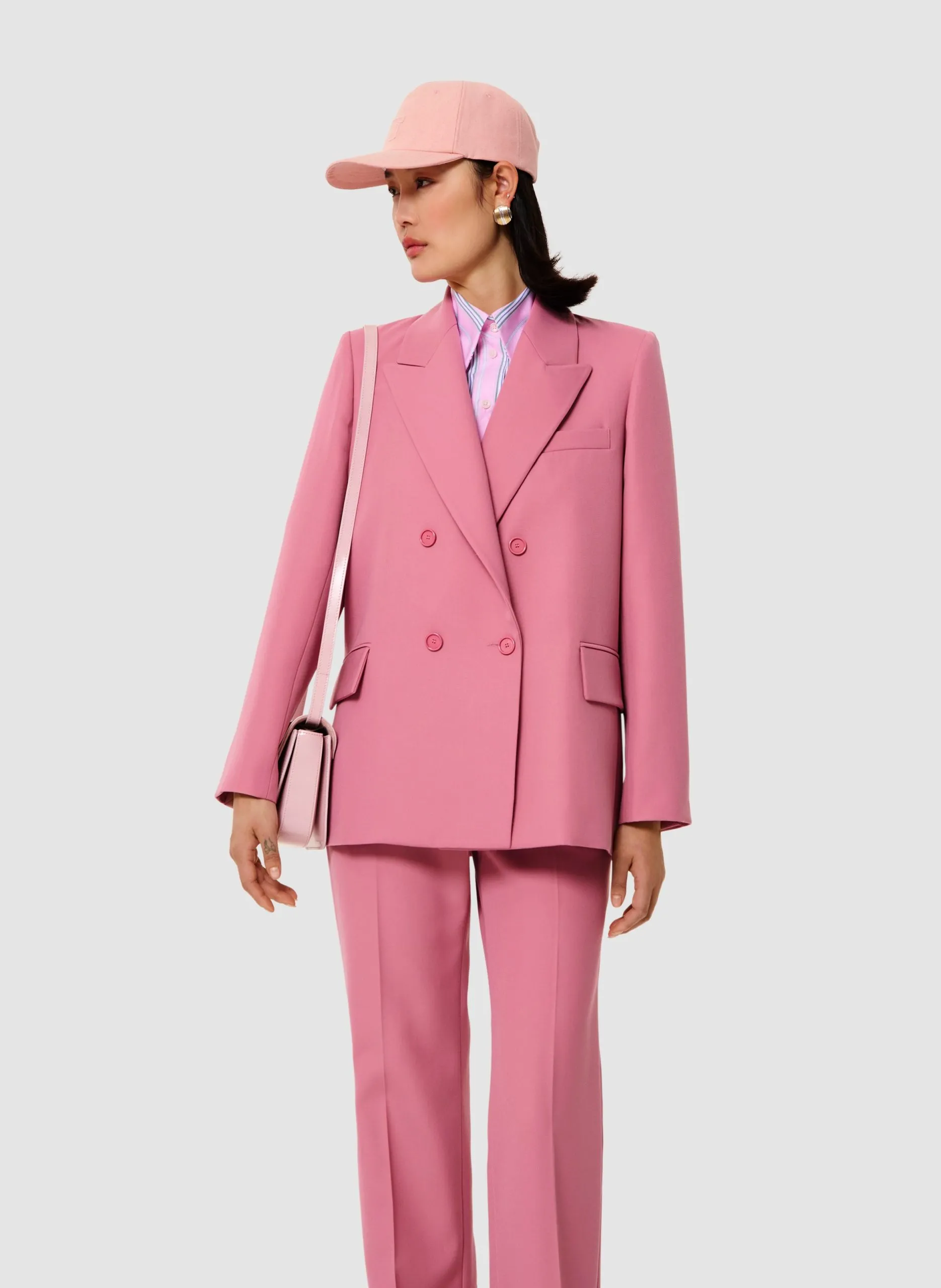 Veste de tailleur droite Rose VALSON