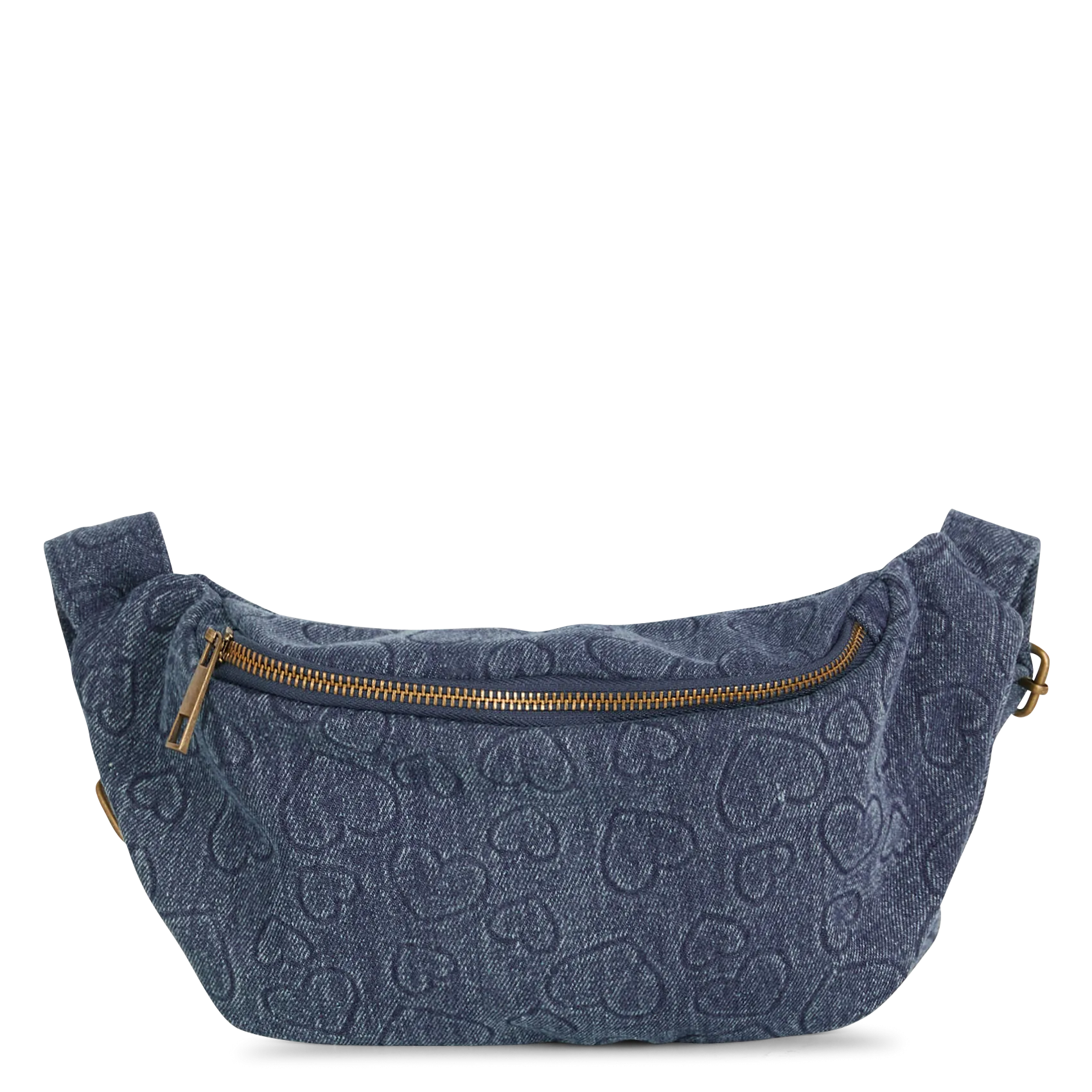 Sac banane denim en coton mélangé Bleu NAINA