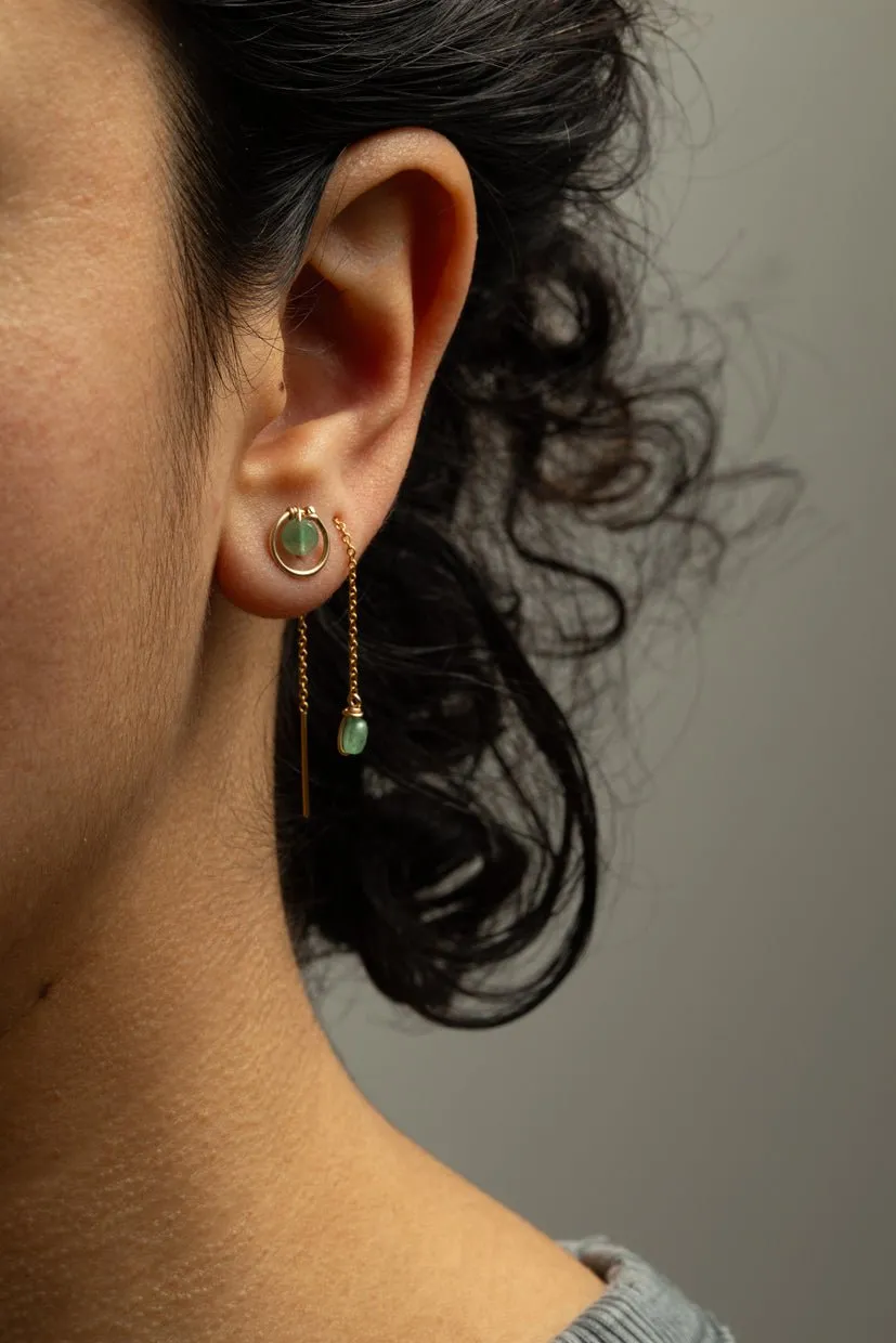 Bijou d'oreille multipositions Vert BIJOU D'OREILLE MULTIPOSITIONS