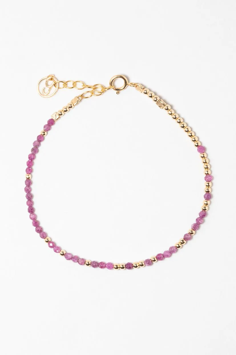 Bracelet - rubis Rose QUEEN