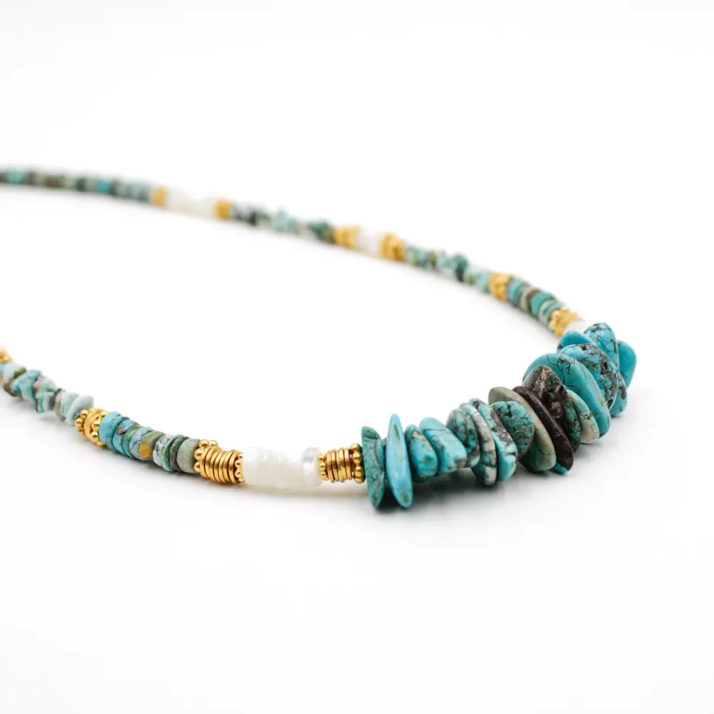 Collier heishi et crunchs - joe Doré