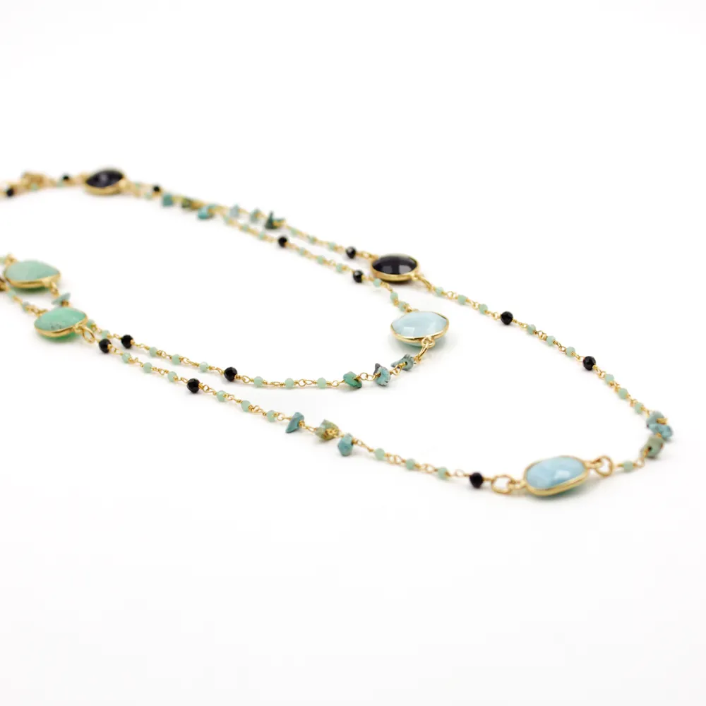 Sautoir multipierres - coralie Doré