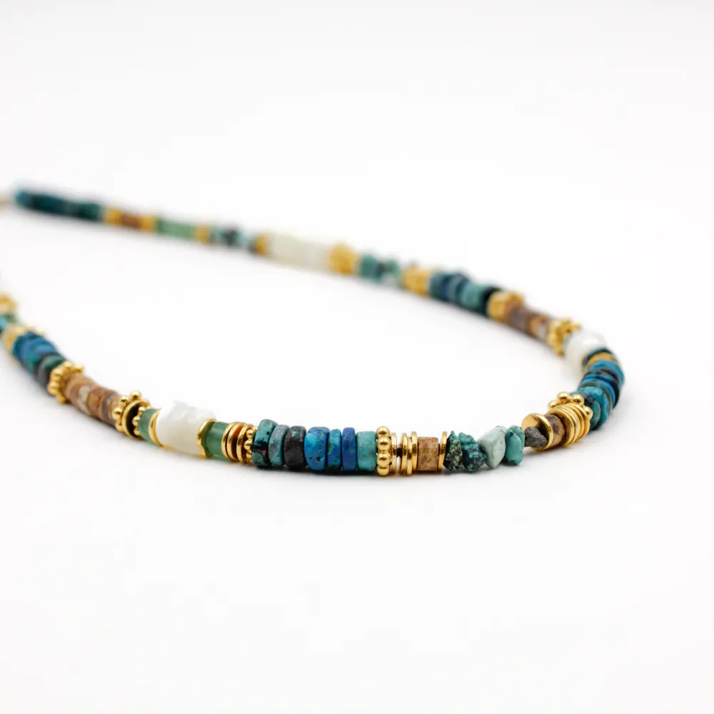 Collier heishi - églantine Doré